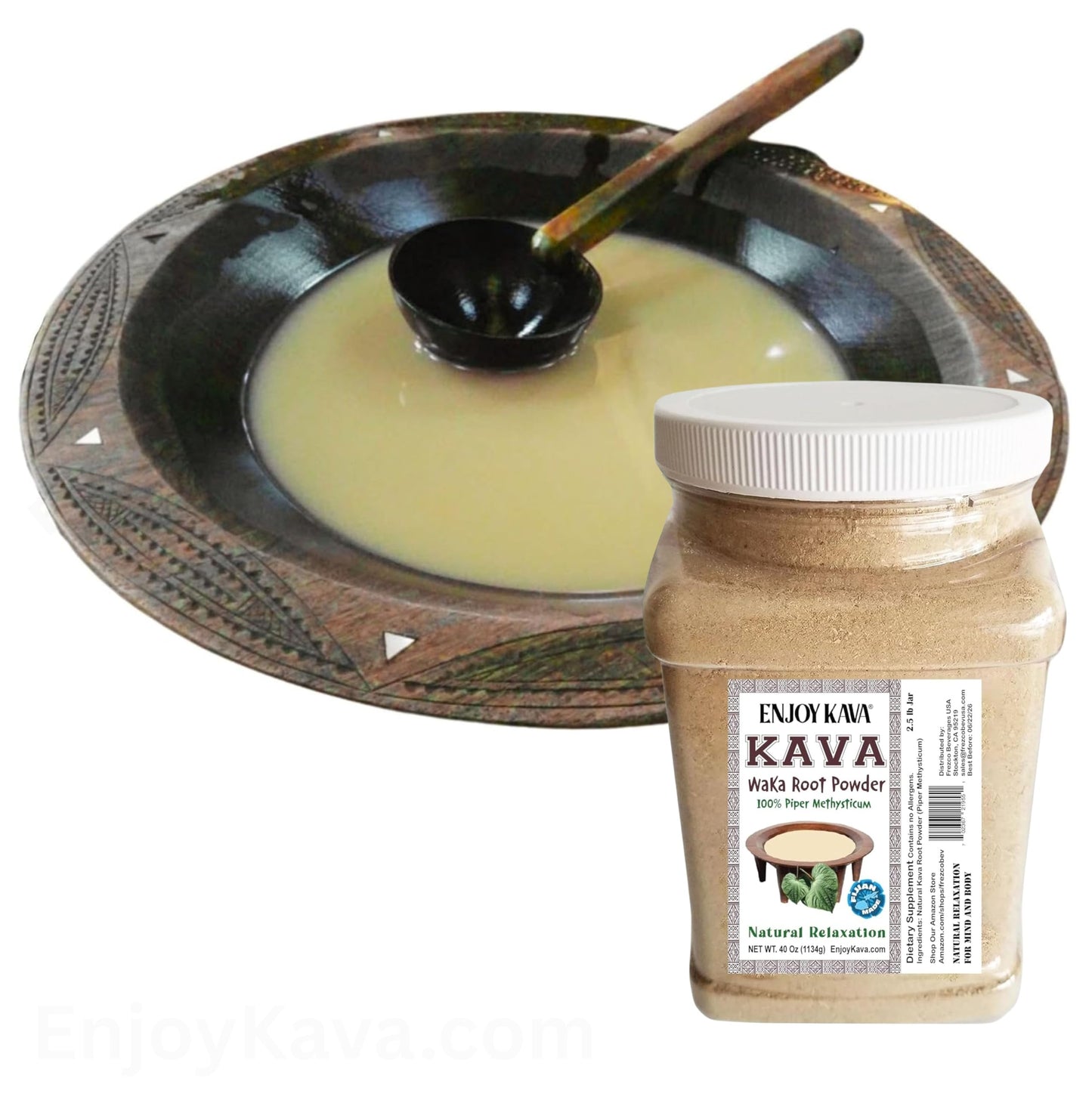 Enjoy Kava Fiji Kava Waka Powder Authentic Noble Kava Root Powder Premium Happiness of Kava Drink Powder 1