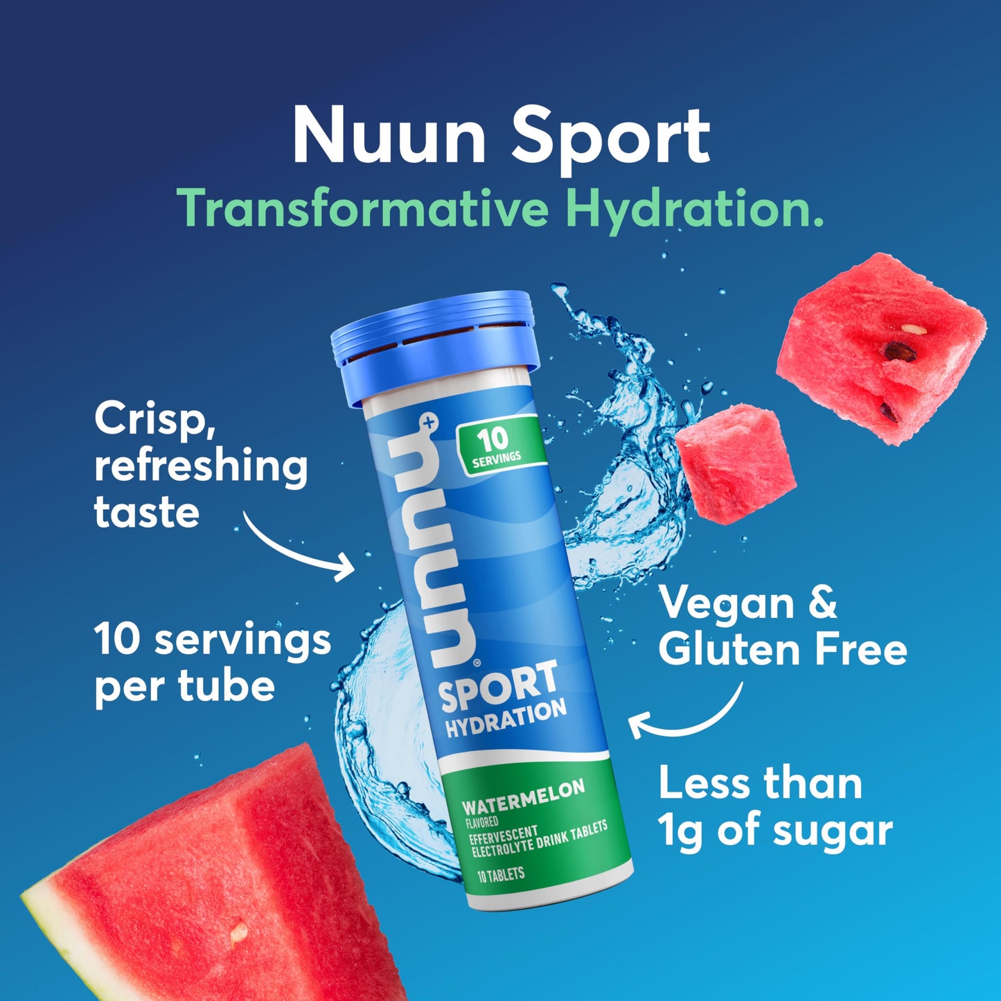 Nuun Sport Electrolyte Tablets Watermelon, 80 Tablets