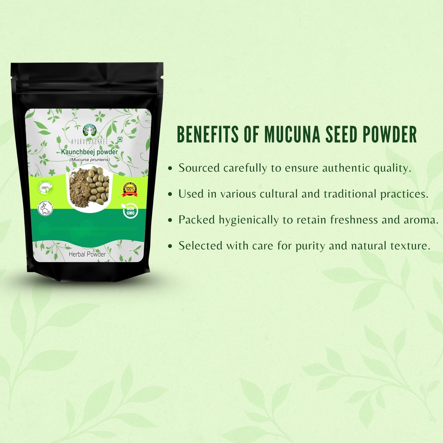 Ayurvedashree Mucuna Seed Powder 7.05 Ounce Pack of 1