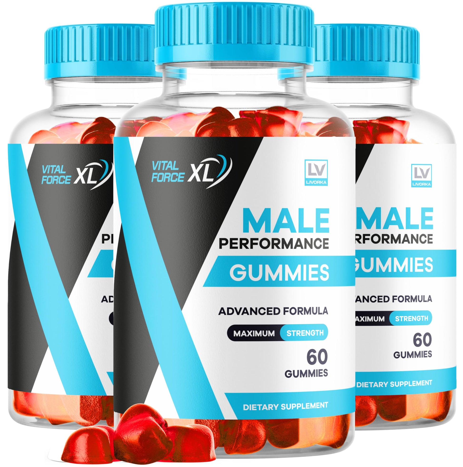 LIVORKA Vital Force XL for Men Gummies, 180 Count