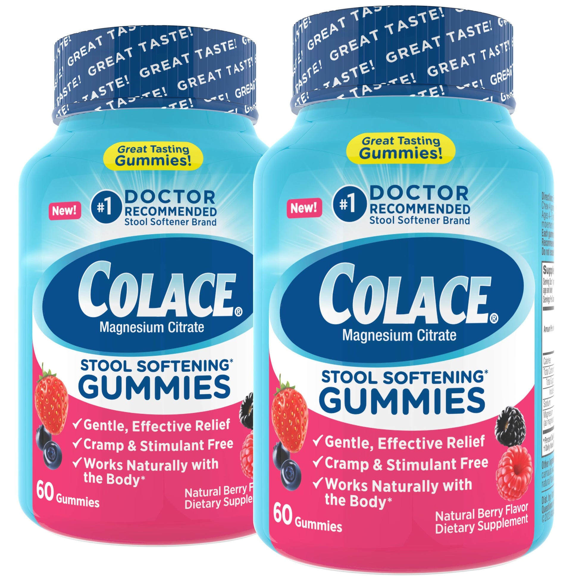 Colace Stool Softener Gummies, 120 Gummies