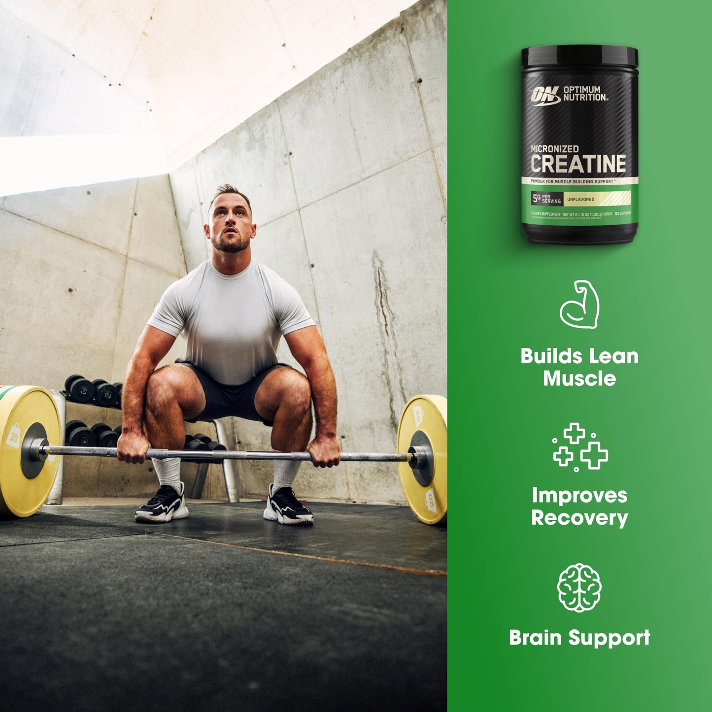 Optimum Nutrition Creatine Micronized Monohydrate Powder 120 Servings