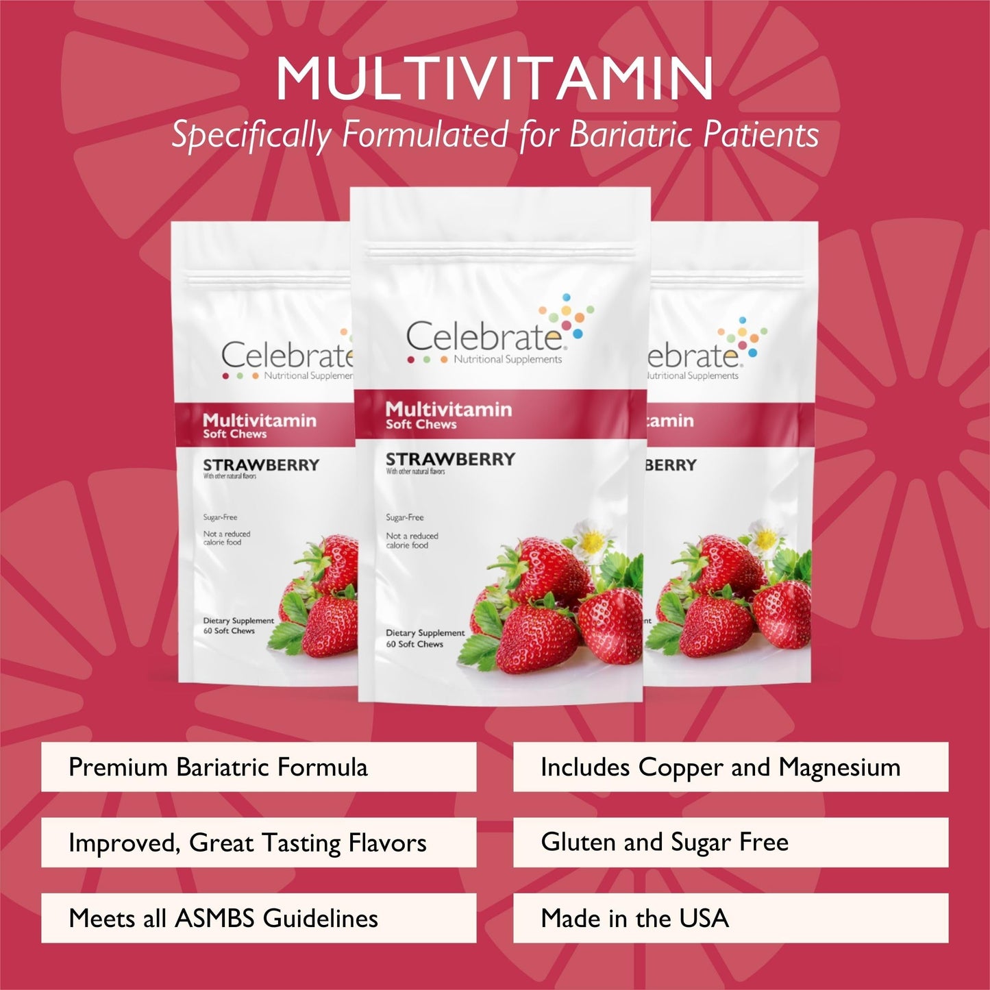 Celebrate Bariatric Supplements Bariatric Multivitamin Gummies 180
