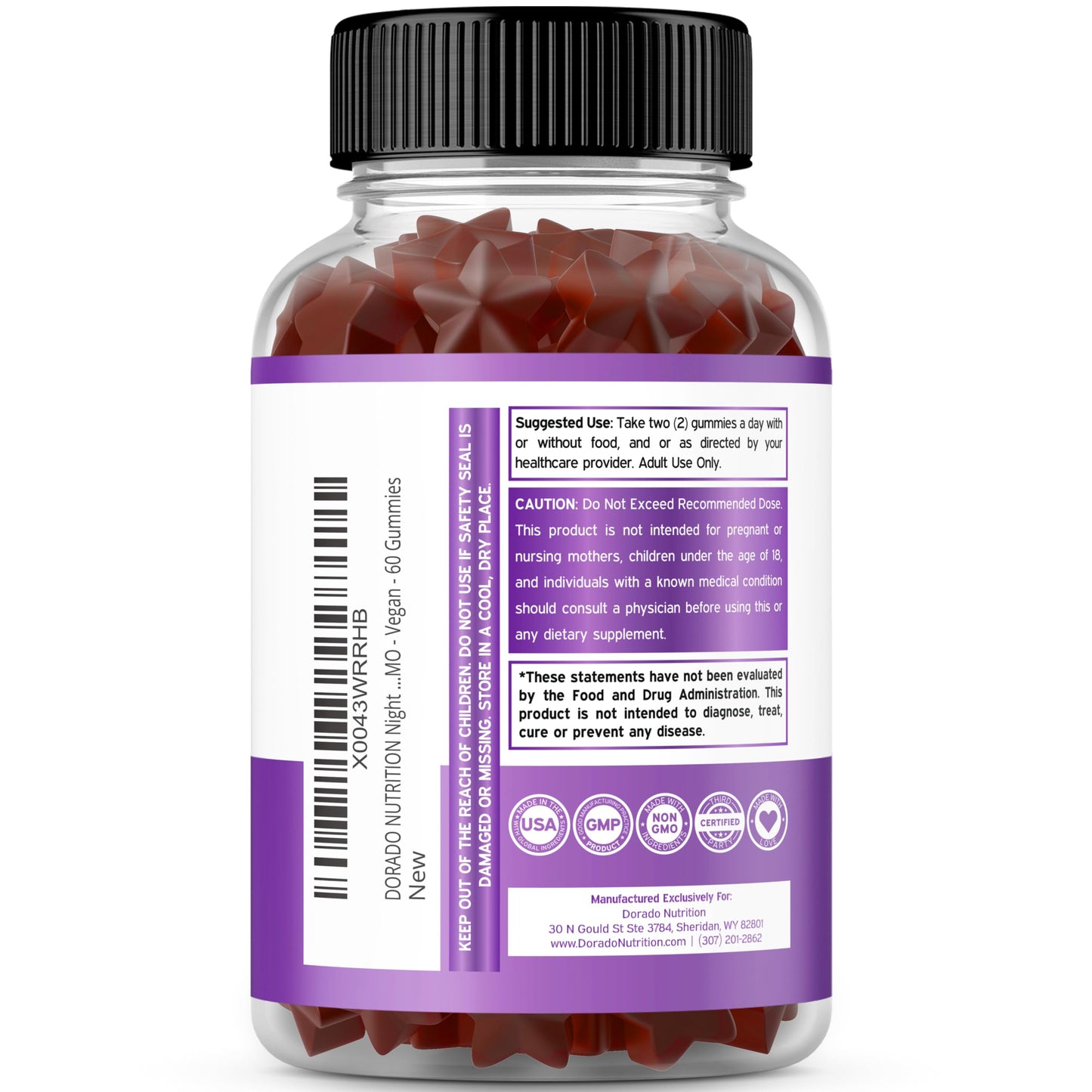 DORADO NUTRITION Night Time Fat Burner Gummy 60 Count