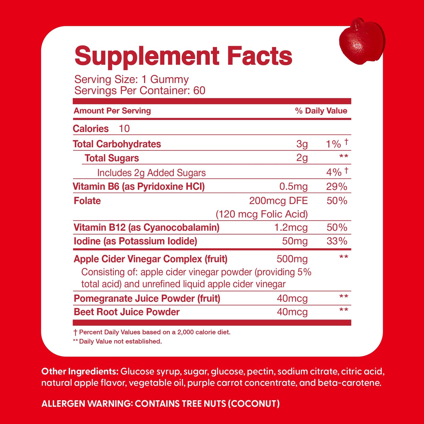 The Feel Great Vitamin Company Apple Cider Vinegar Gummies for Kids 60 Count