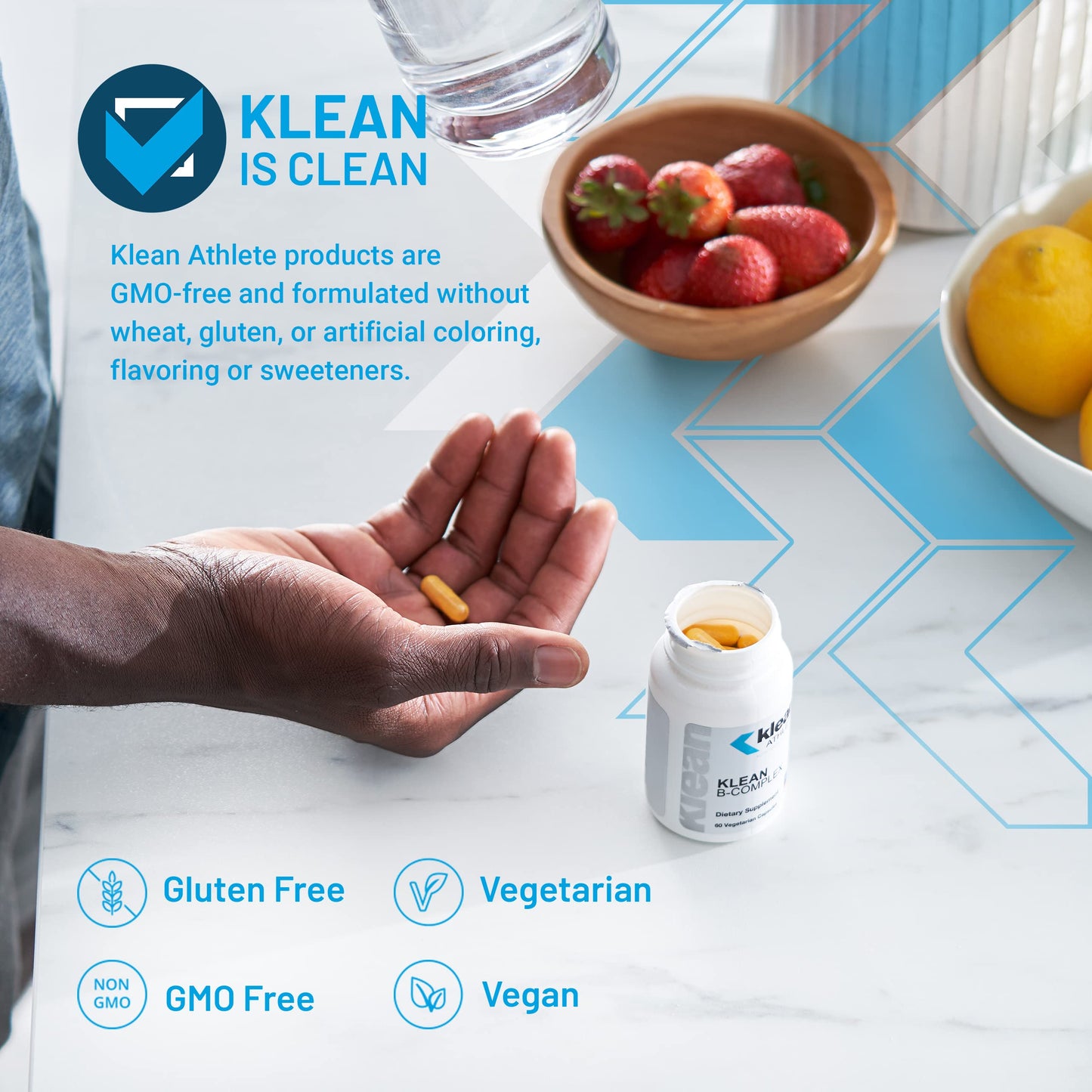 Klean Athlete Klean B-Complex Capsules, 60 Count