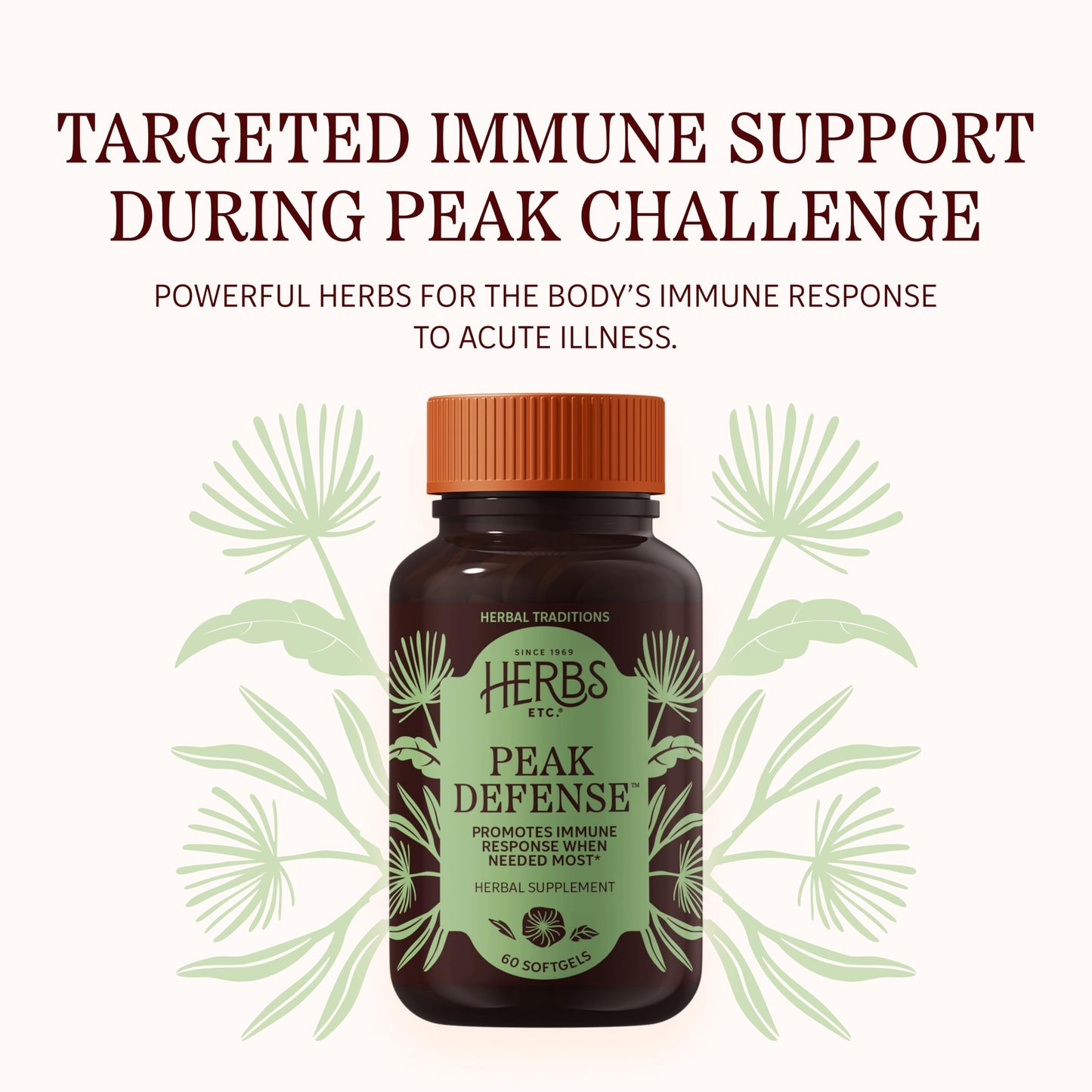 Herbs Etc. Peak Defense Softgels 60