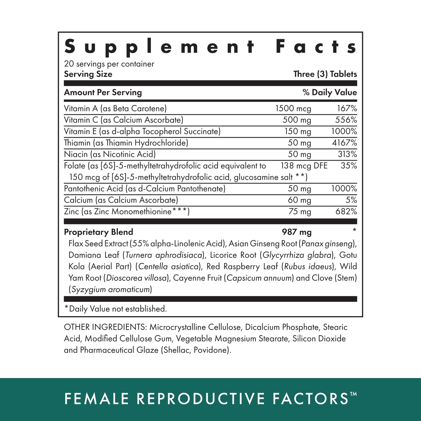 Michael's Health Naturopathic Programs Female Reproductive Factors Vegetarian Tablets 60 Count