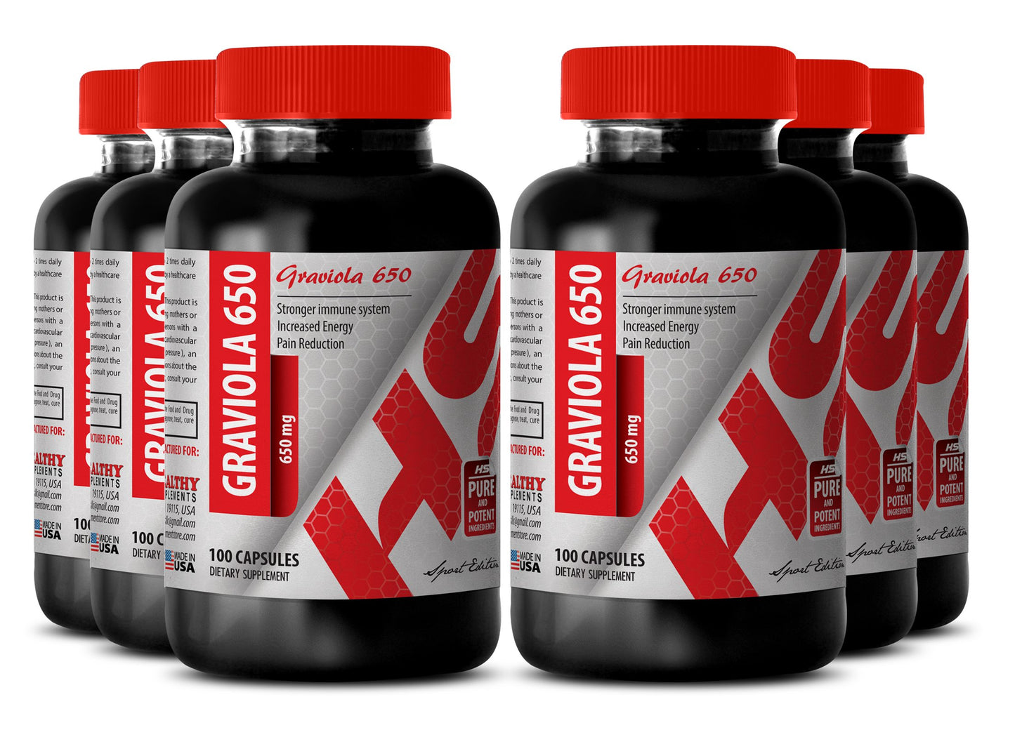 Healthy Supplements LLC Graviola Extract Capsules 100 Count
