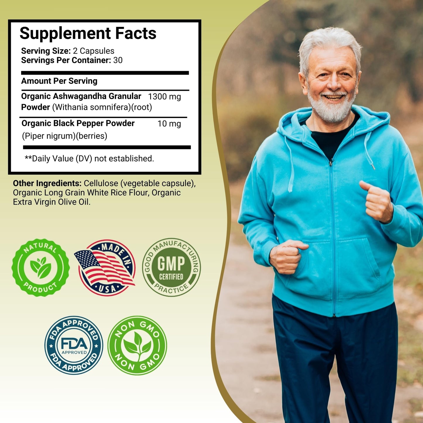 Right Health Nutra Ashwagandha Capsules, 60 Count