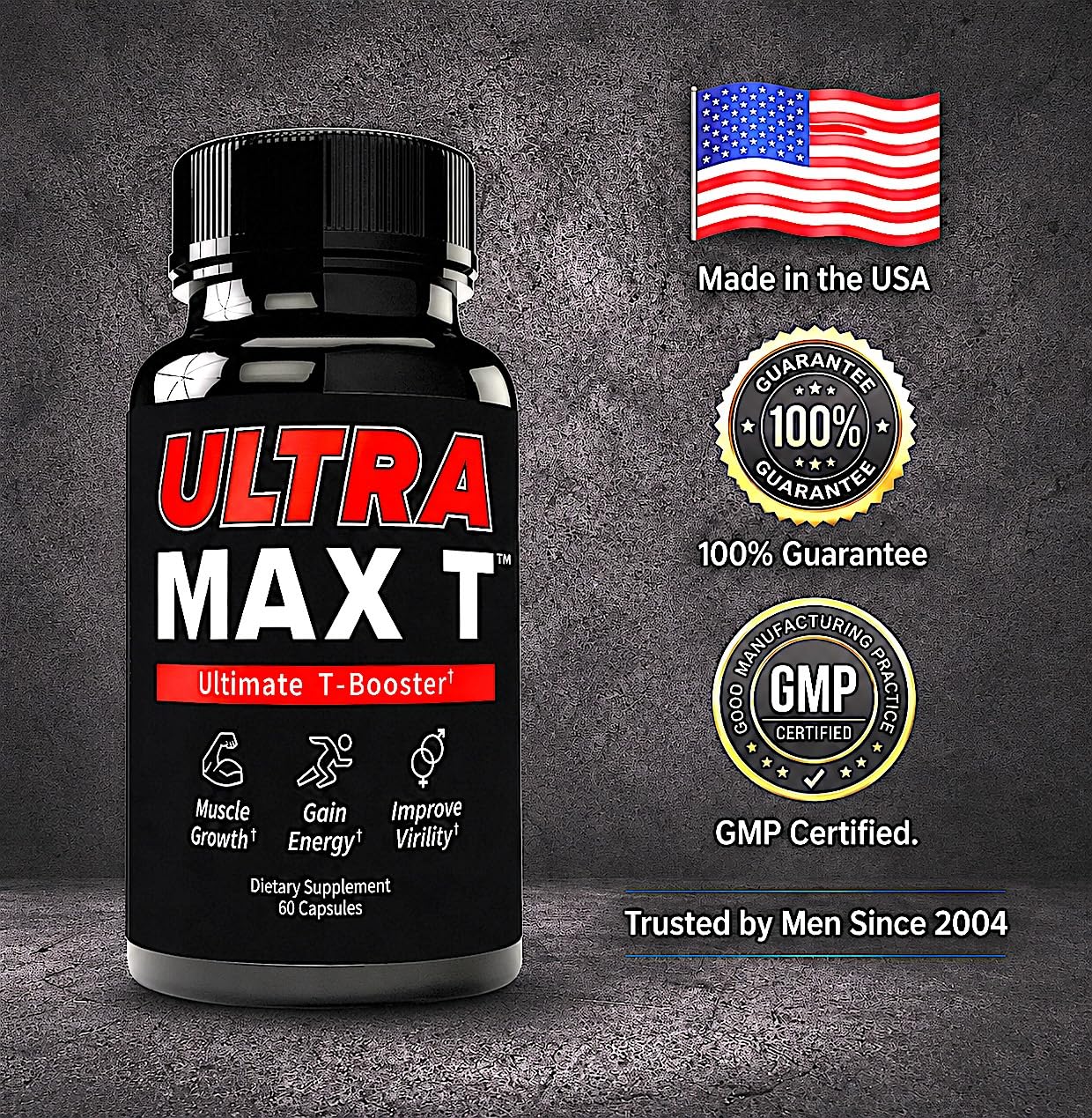 Andro400 Ultra Max T Maximum Strength T-Support Complex Capsules, 120 Capsules