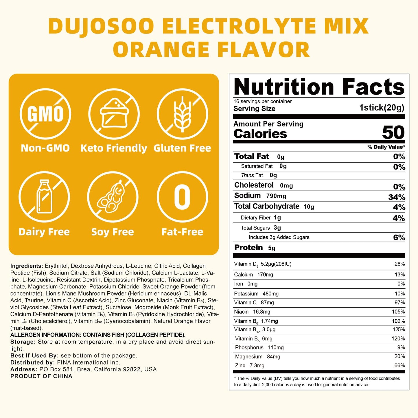 Dujosoo Electrolyte Powder 11.36 Ounce