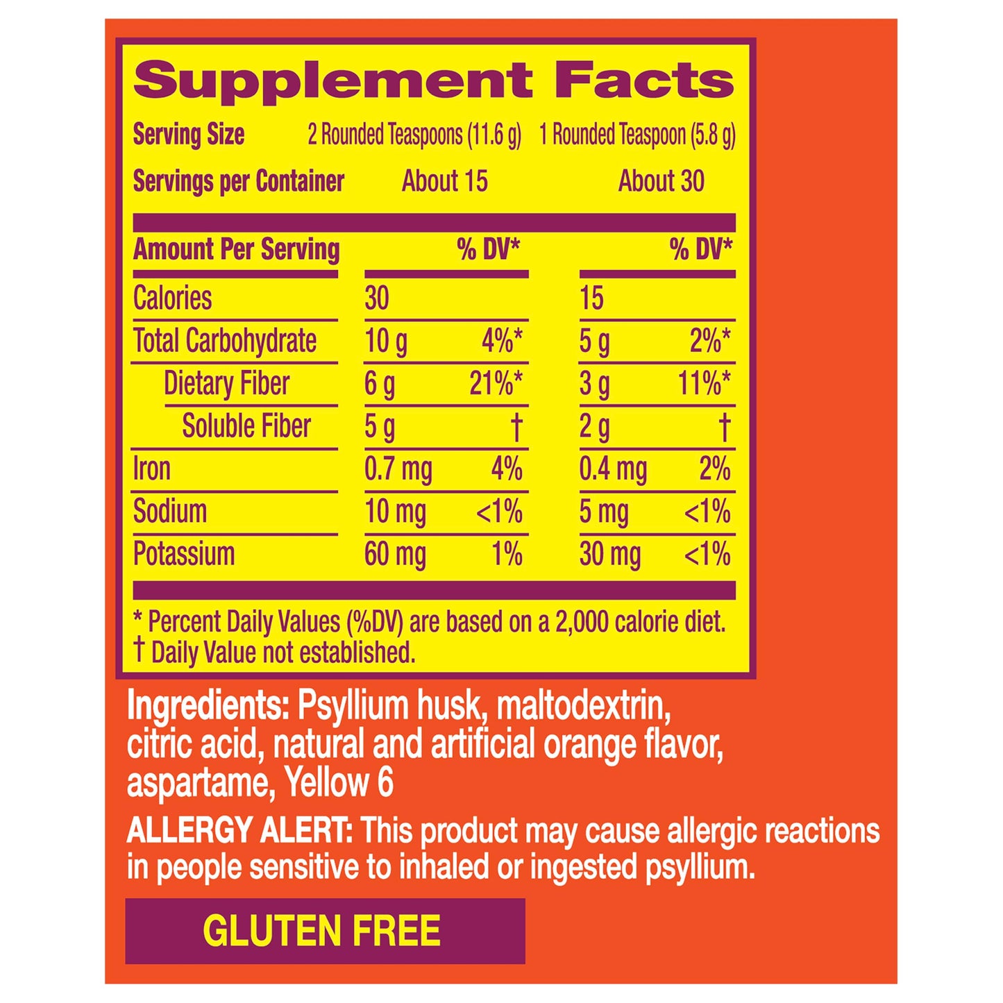 Metamucil 4-in-1 Daily Fiber Supplement Powder 6.1 oz