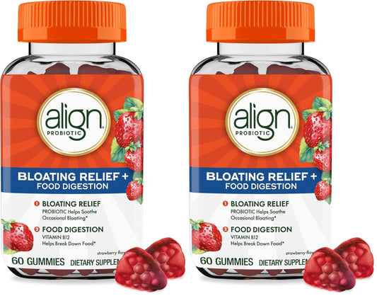 Align Probiotic Bloating Relief + Food Digestion with Vitamin B12 Gummies 120