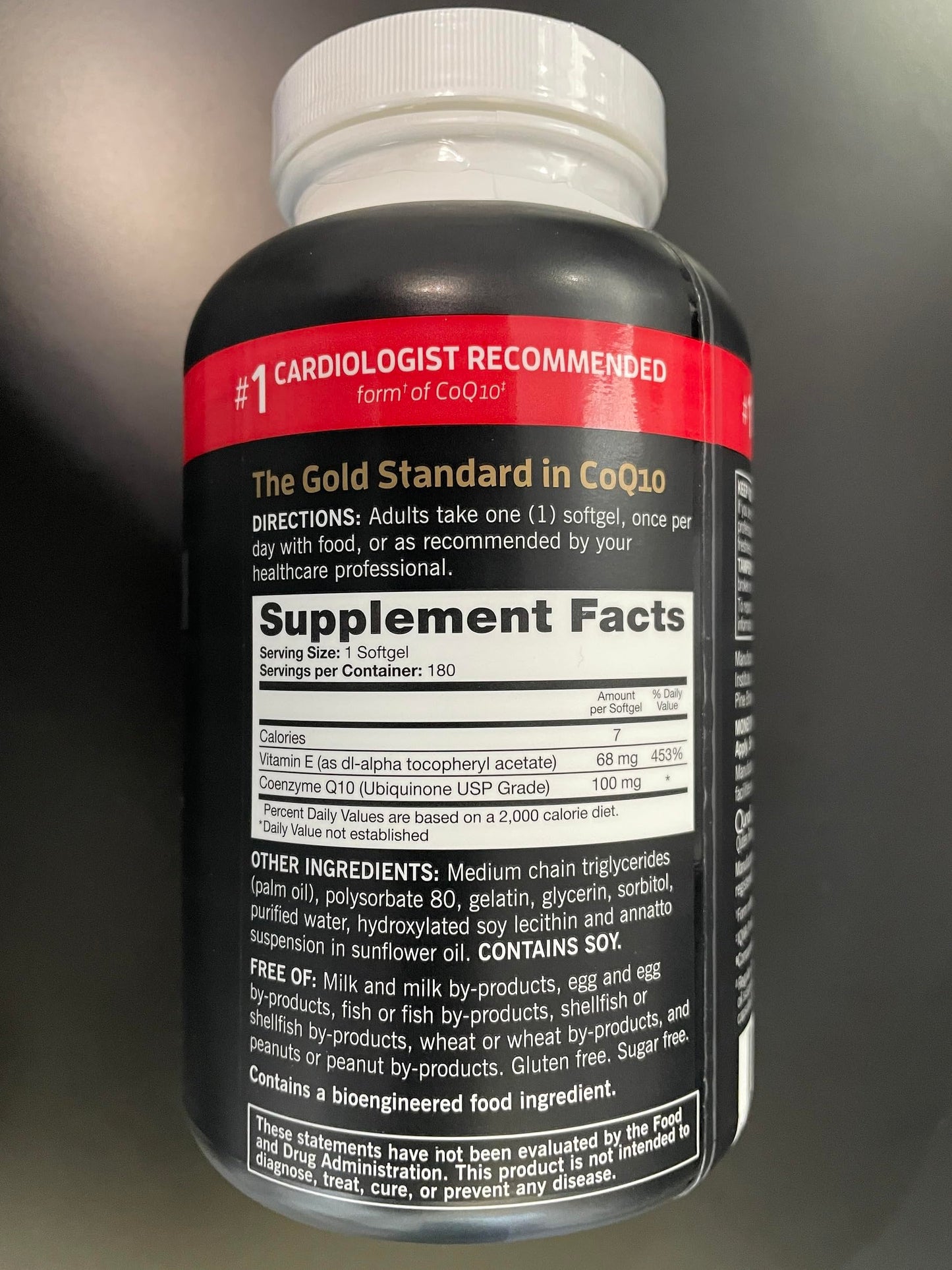 Qunol CoQ10 100mg Softgels 180 Count