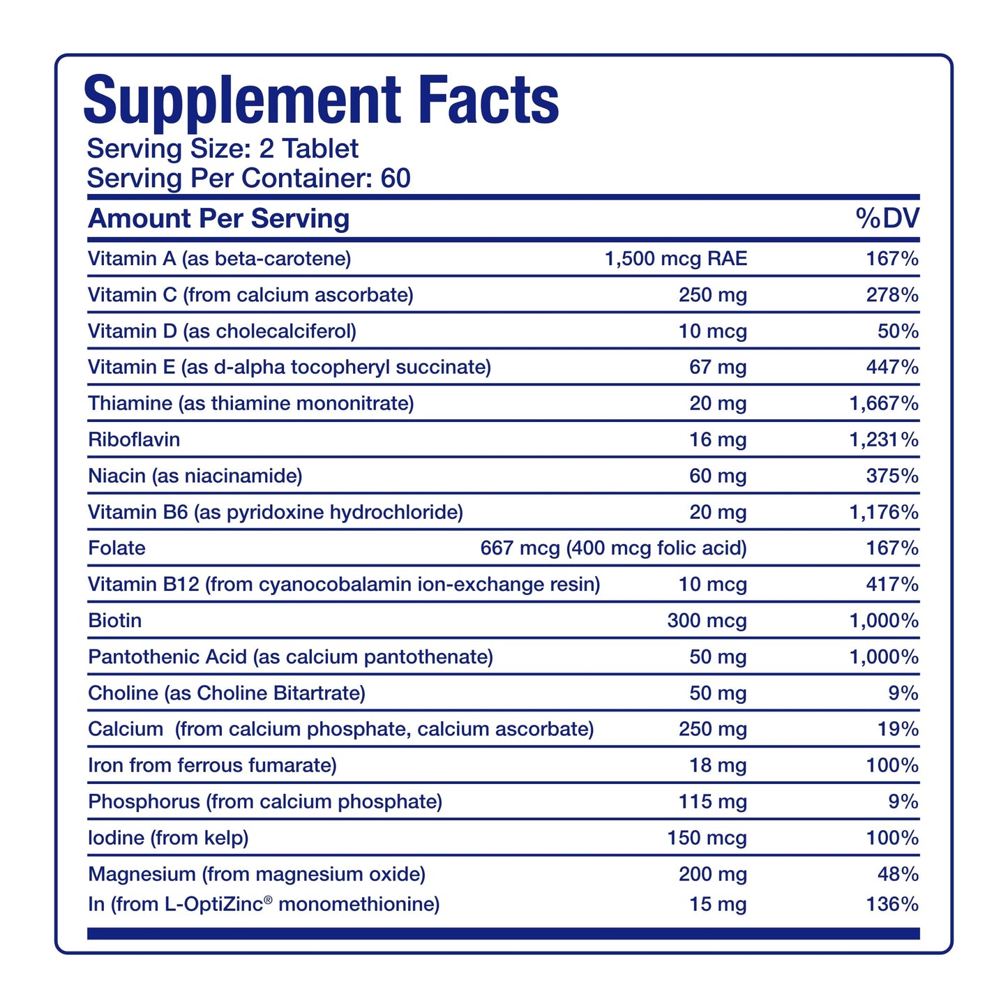 Anabolic Laboratories 30-In-1 Adult Multivitamin with Iron, 60 Tablets