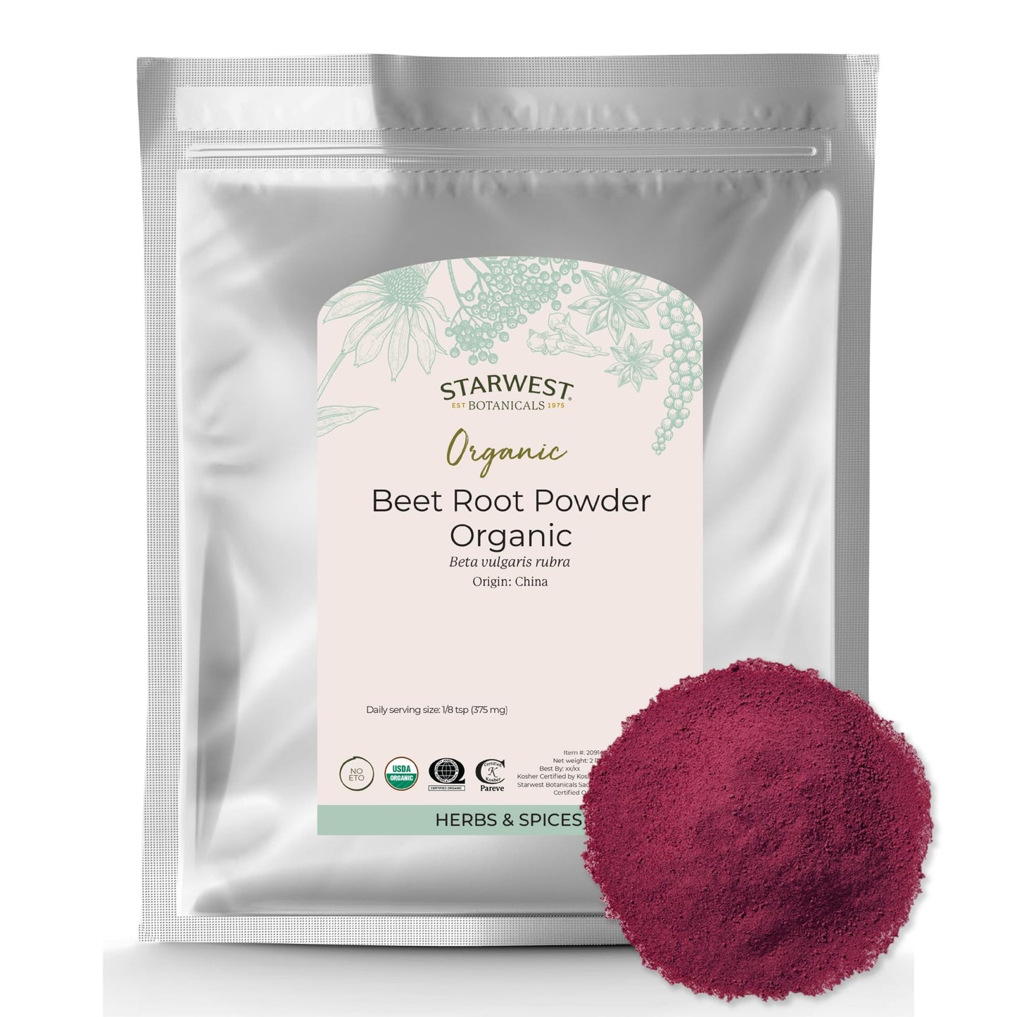 Starwest Botanicals Organic Beet Root Powder, 32 Ounce