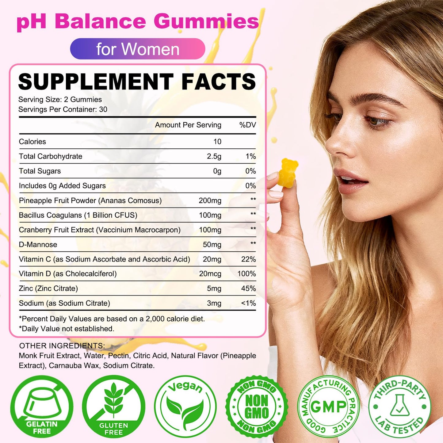 Flyrocer Feminine Balance Gummies for Women, 120 Gummies