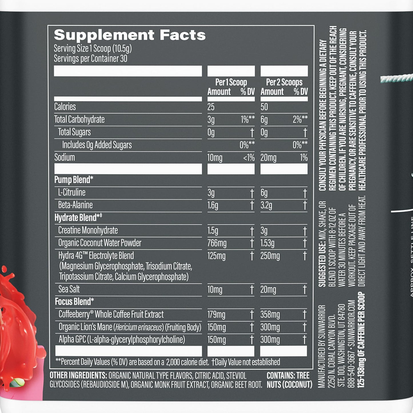 Sunwarrior Pre Workout Powder Energy Drink 11.13