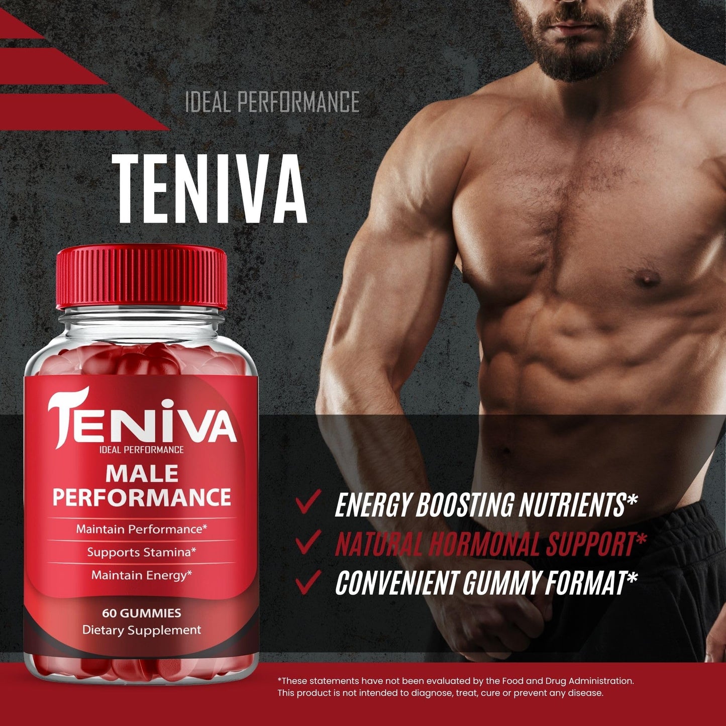 IDEAL PERFORMANCE Teniva Gummies 60 Count