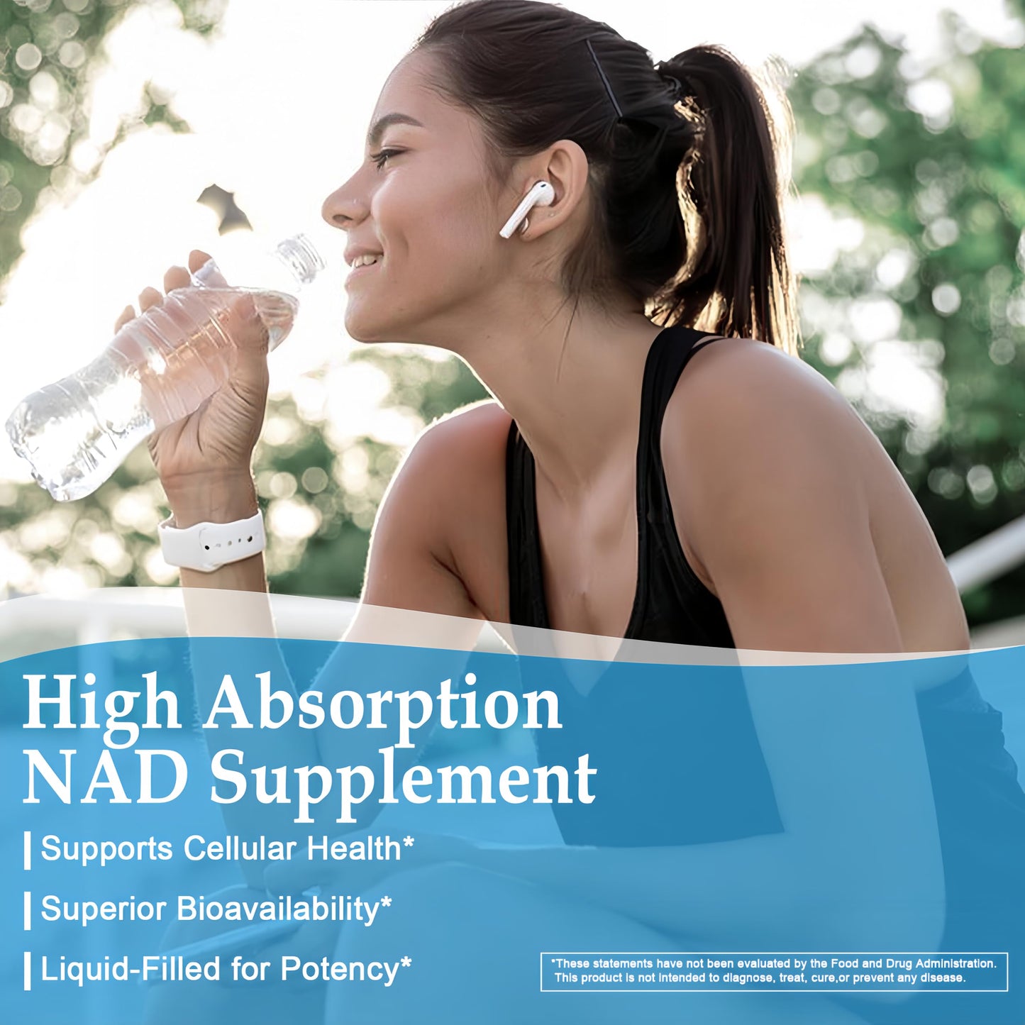JINGYAT 11-in-1 NAD Supplement with Resveratrol, CoQ10, Quercetin, Collagen, Grape Seed for Cellular Energy, Mental Focus & Antioxidant Support Softgels 120