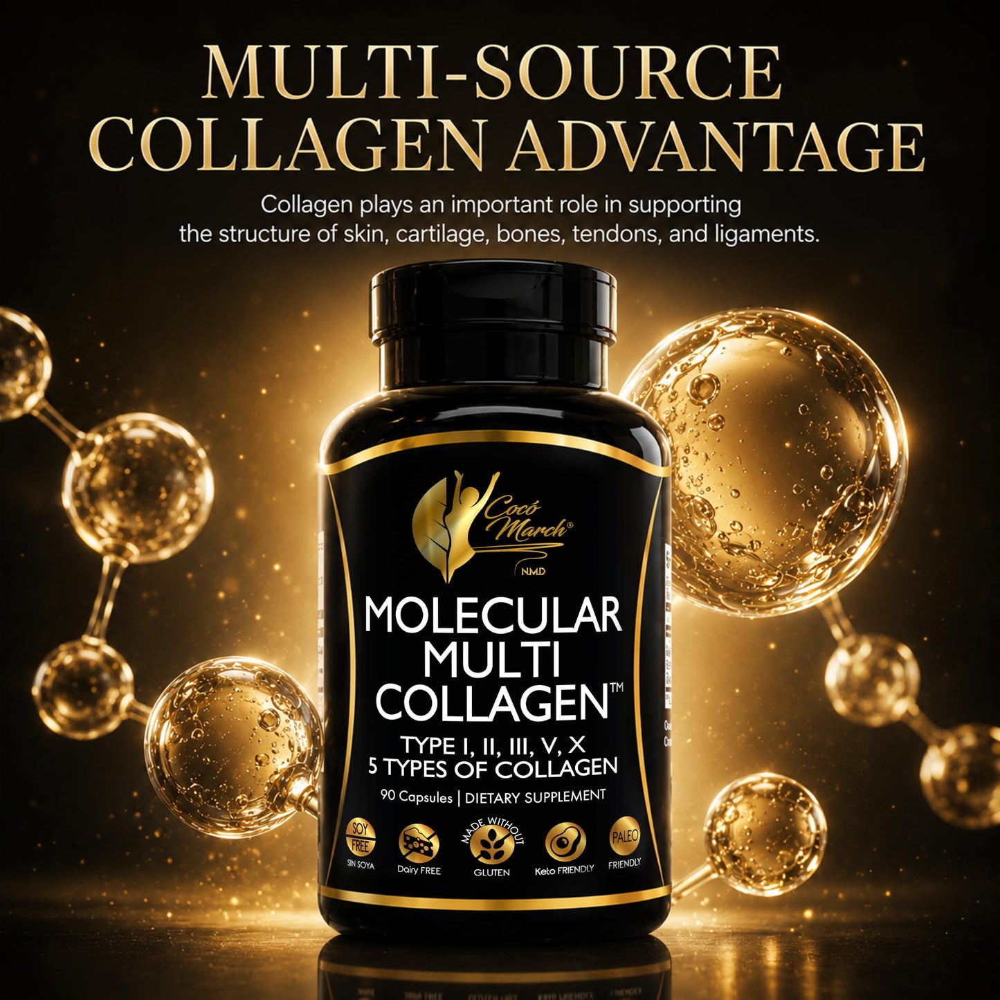 Cocó March N.M.D Molecular Multi-Collagen Types I, II, III, V & X Capsule 1