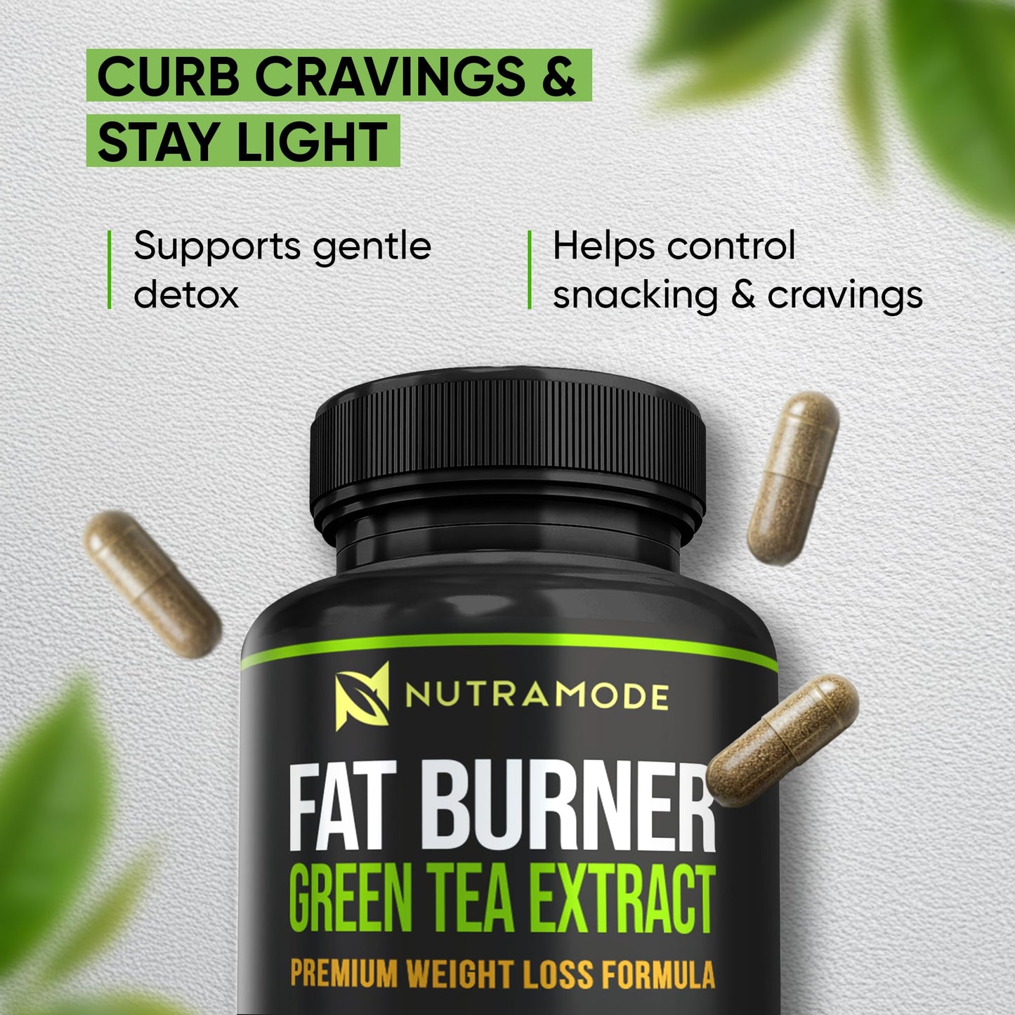 NUTRAMODE Green Tea Fat Burner Weight Loss Diet Pills for Men & Women Capsule 1 Count