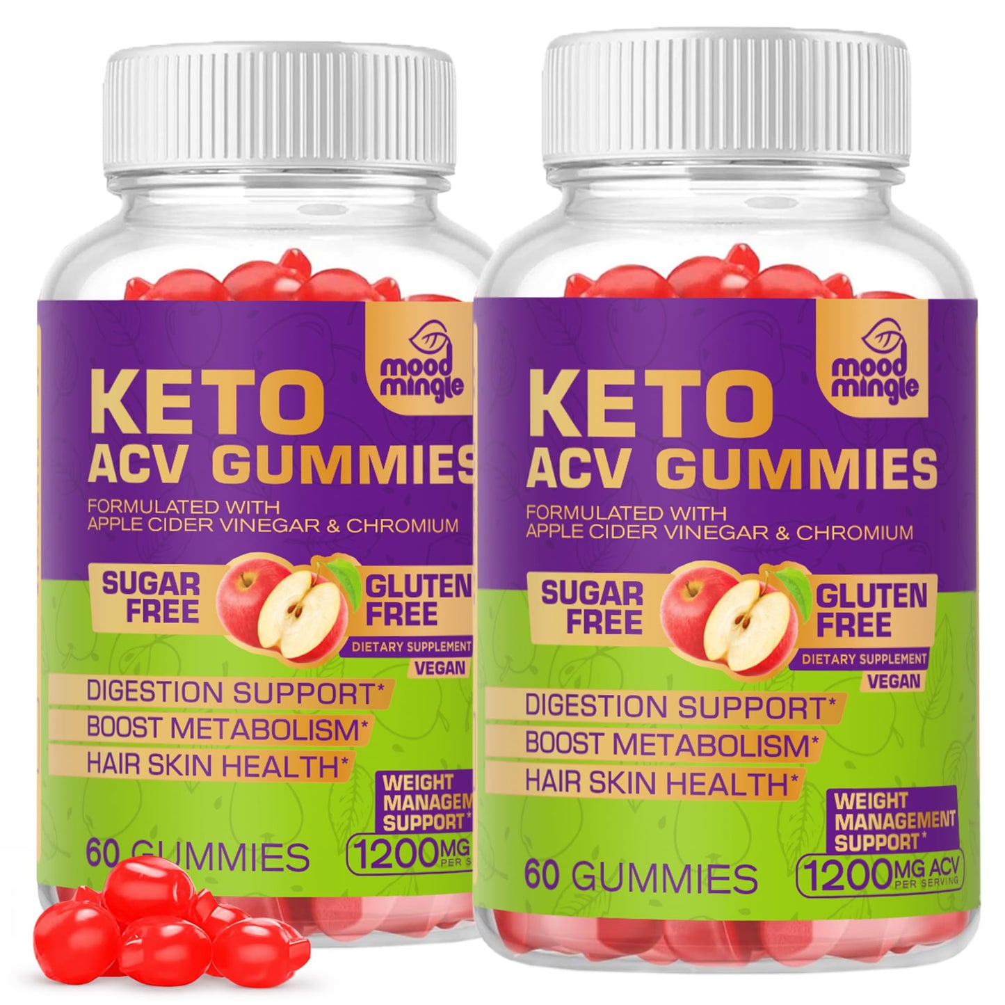 Mood Mingle Keto ACV Gummies 120 Count