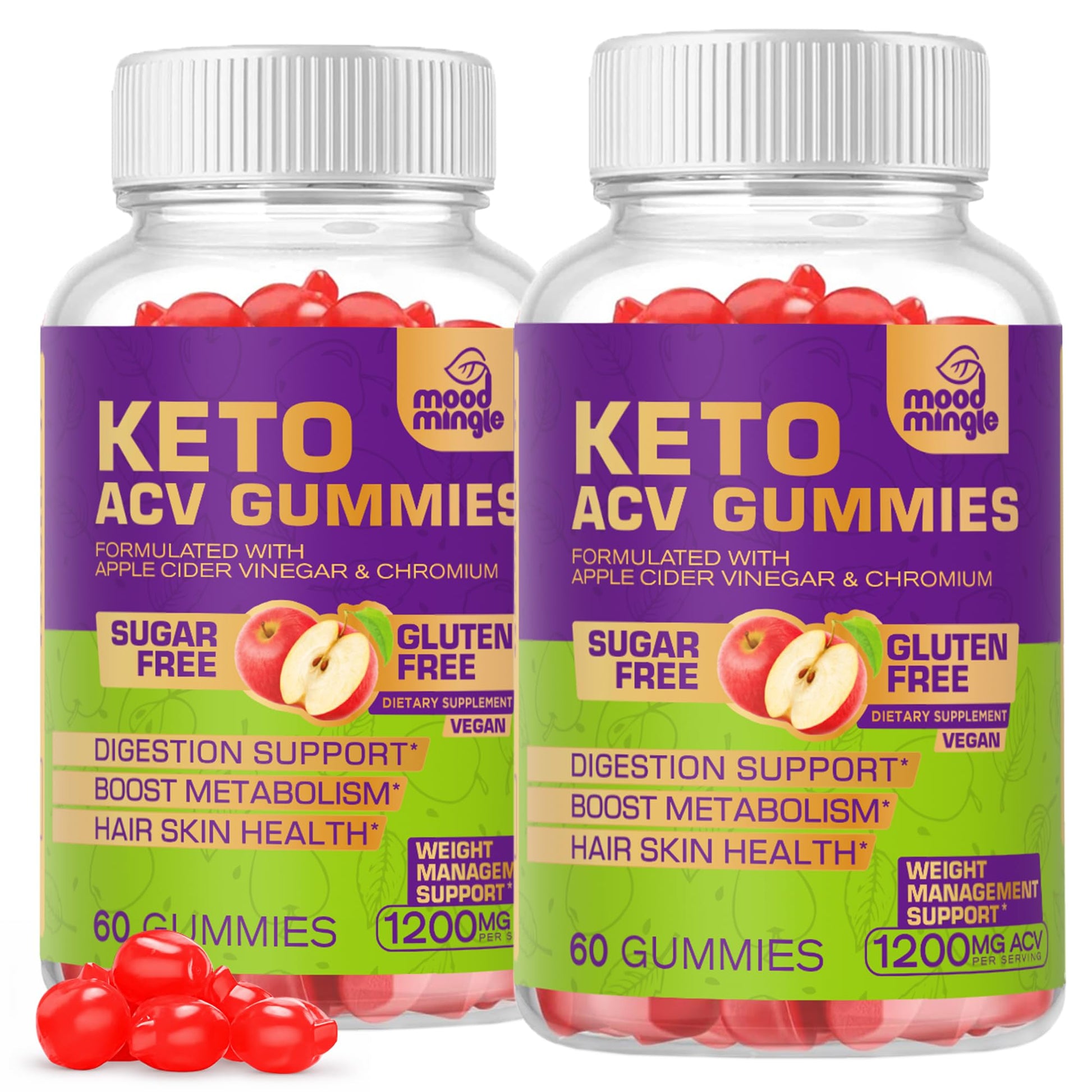 Mood Mingle Keto ACV Gummies 120 Count
