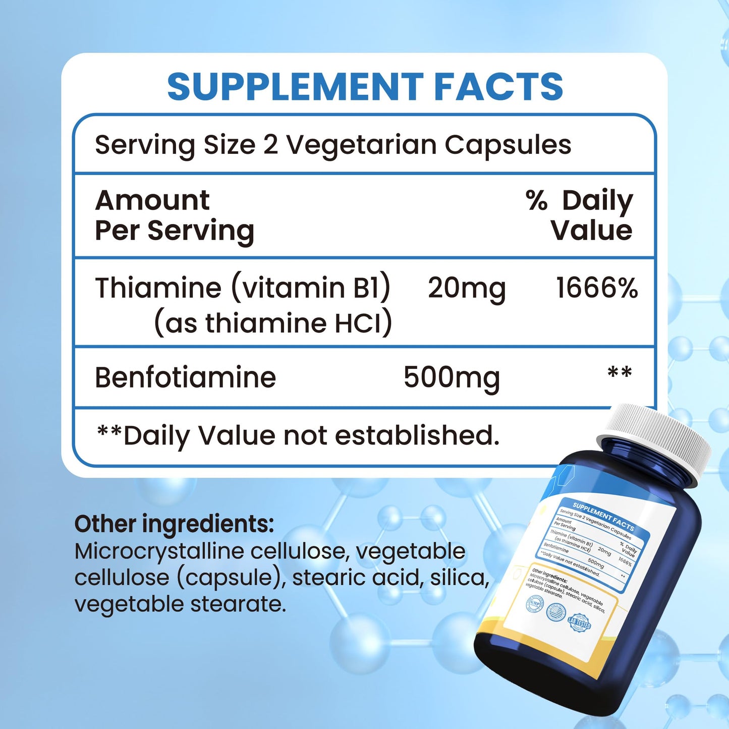 Nutriselect Vitamin B1 500mg Capsule, 120 Count