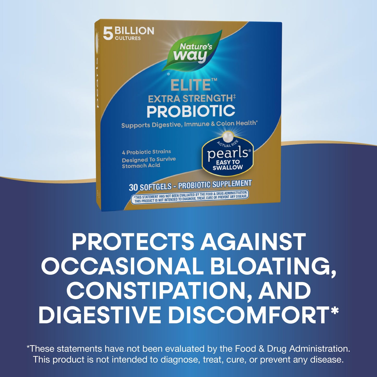 Nature's Way Pearls Elite Probiotic for Men and Women Softgels 30