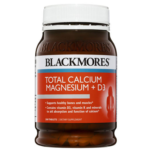 Blackmores Total Calcium & Magnesium + D3 200 Tablets