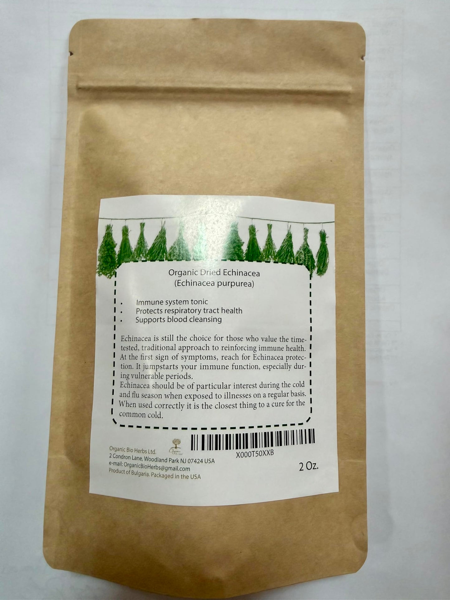 Organic Bio Herbs Echinacea Powder 2 oz