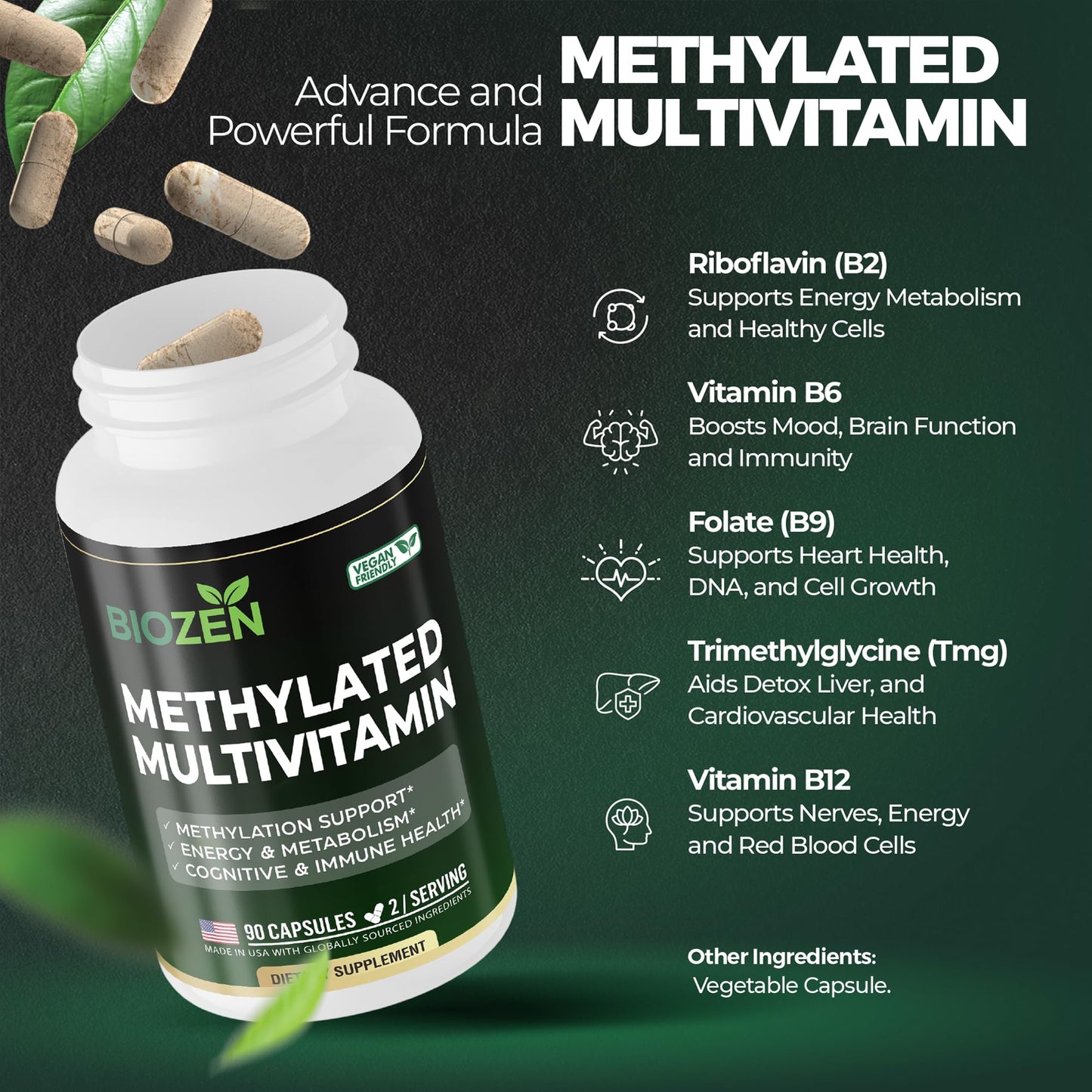 biozen Methylated Multivitamin Capsule 90 Count