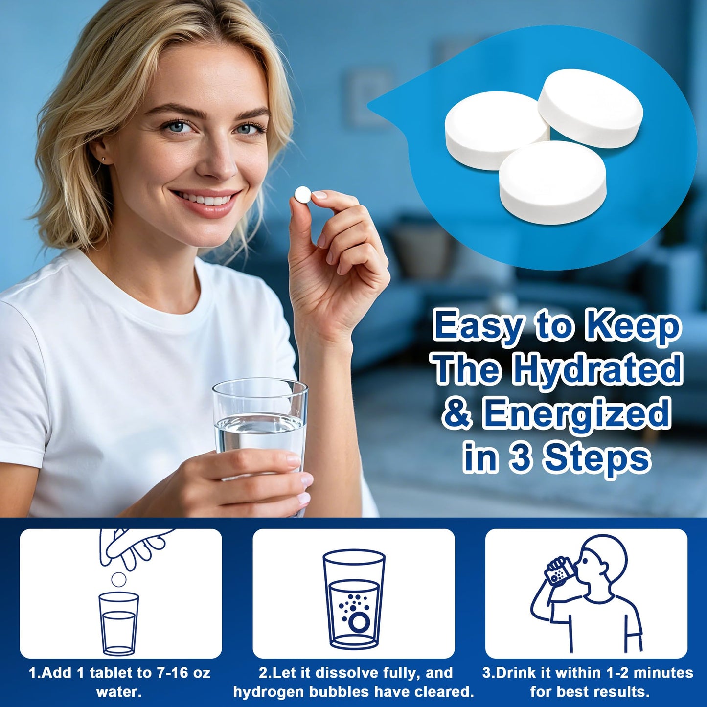 Crobirware Hydrogen Water Tablets with Magnesium 120 Tablets