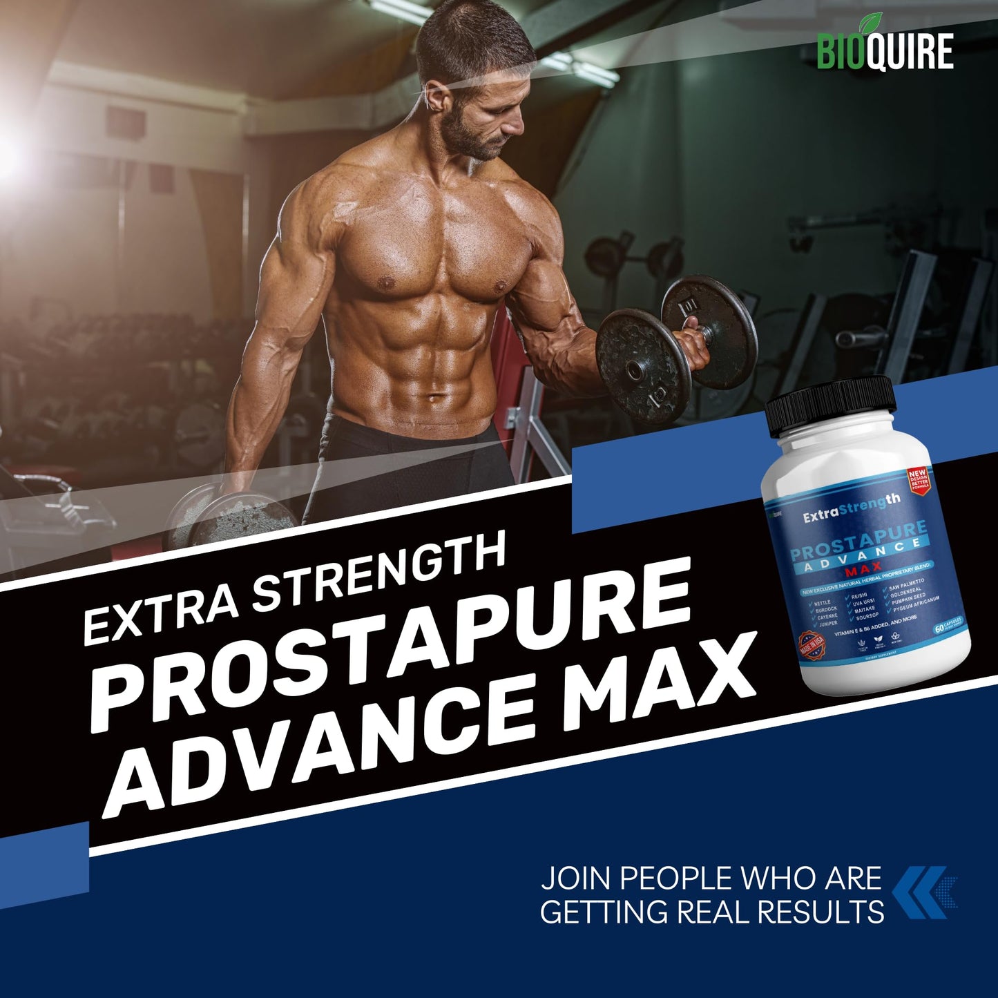 BIOQUIRE ProstaPure Advance Max Extra Strength Prostate Health Support Supplement Capsules 120