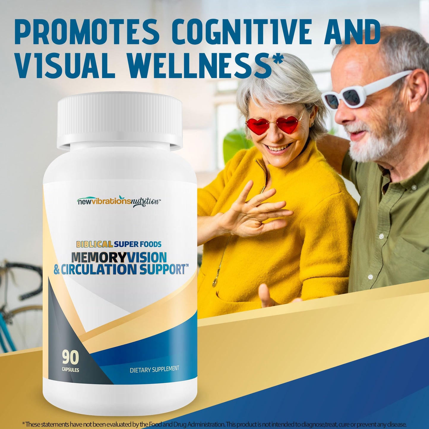 New Vibrations Nutrition Biblical Super Foods Memory, Vision, & Circulation Support Capsule, 90 Count