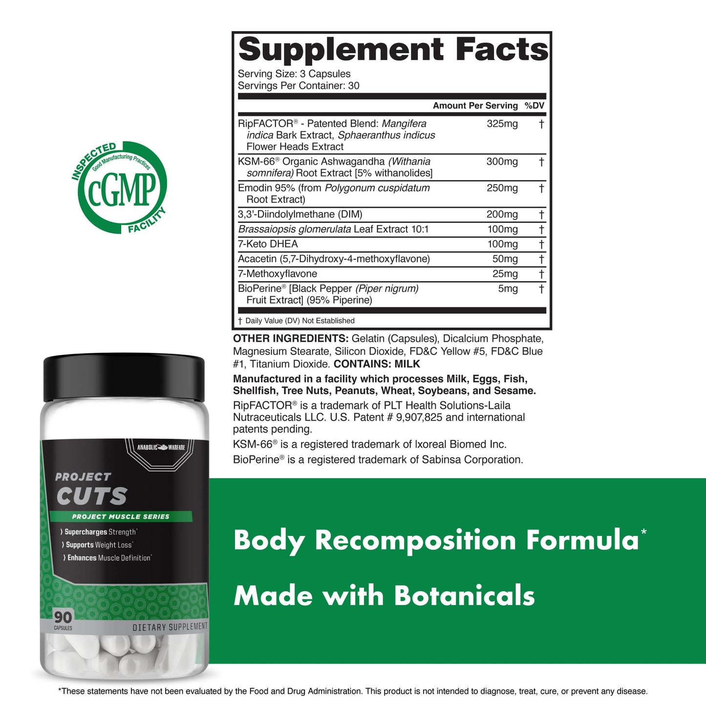 Anabolic Warfare Project Cuts Capsules 90 Count