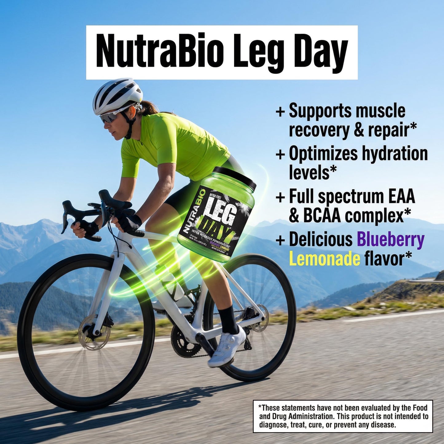 NutraBio Leg Day Intra Workout Powder, 20 Servings