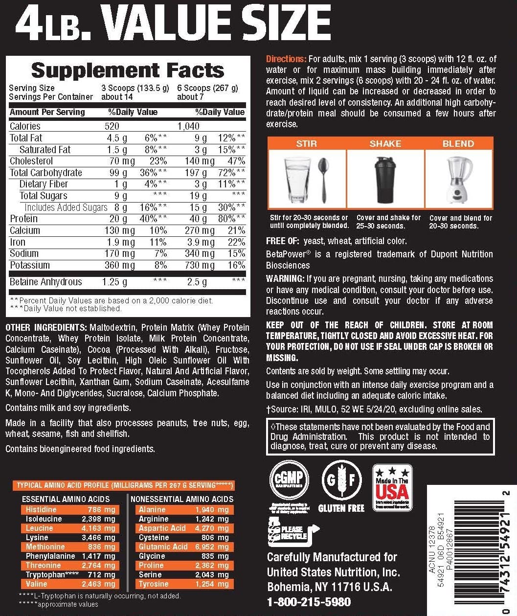 Body Fortress Super Advanced Mass Gainer Powder 64