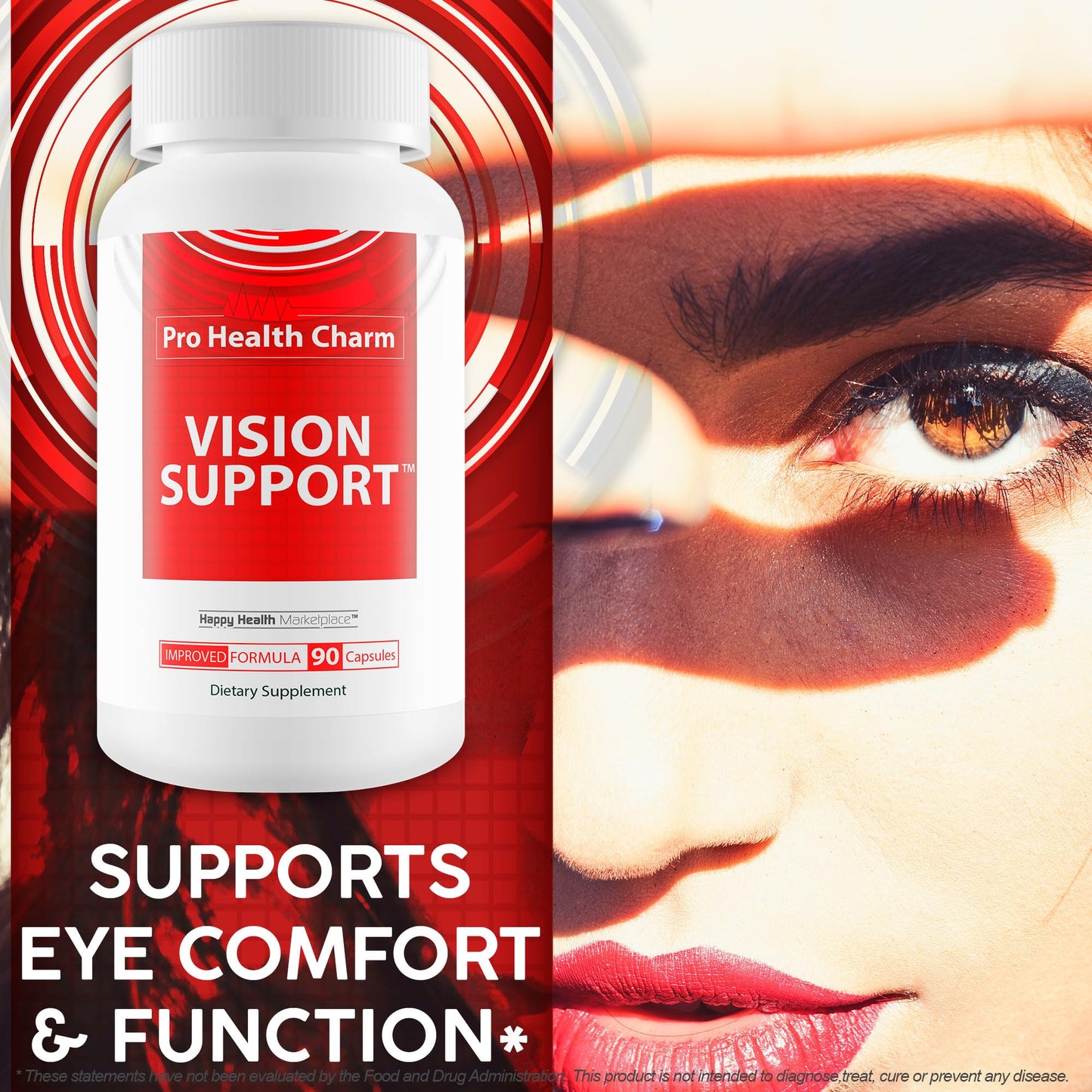 Happy Health Marketplace Pro Health Charm Vision Support Capsule 90 Count
