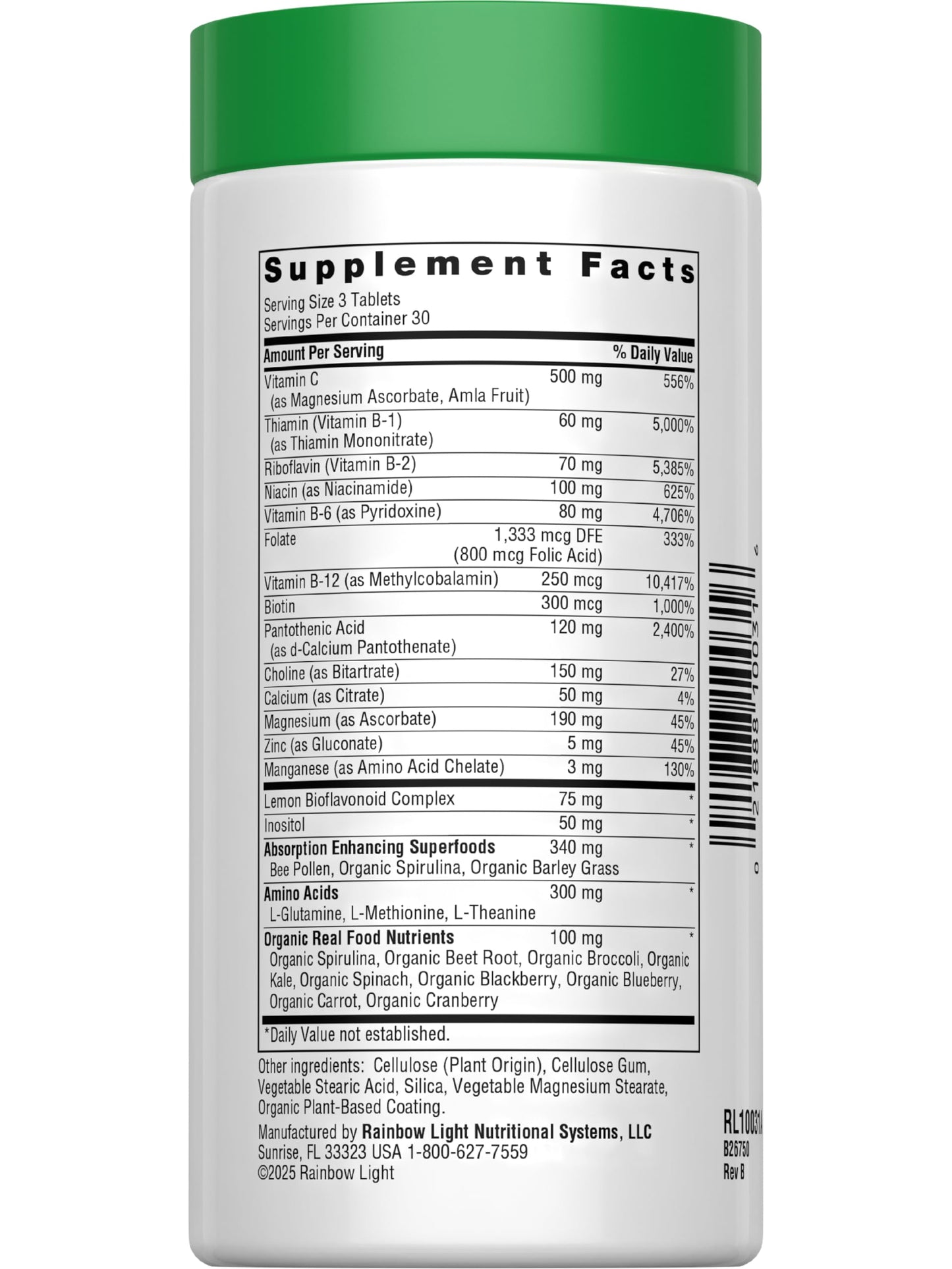 Rainbow Light Complete B-Complex Tablets 90 Count