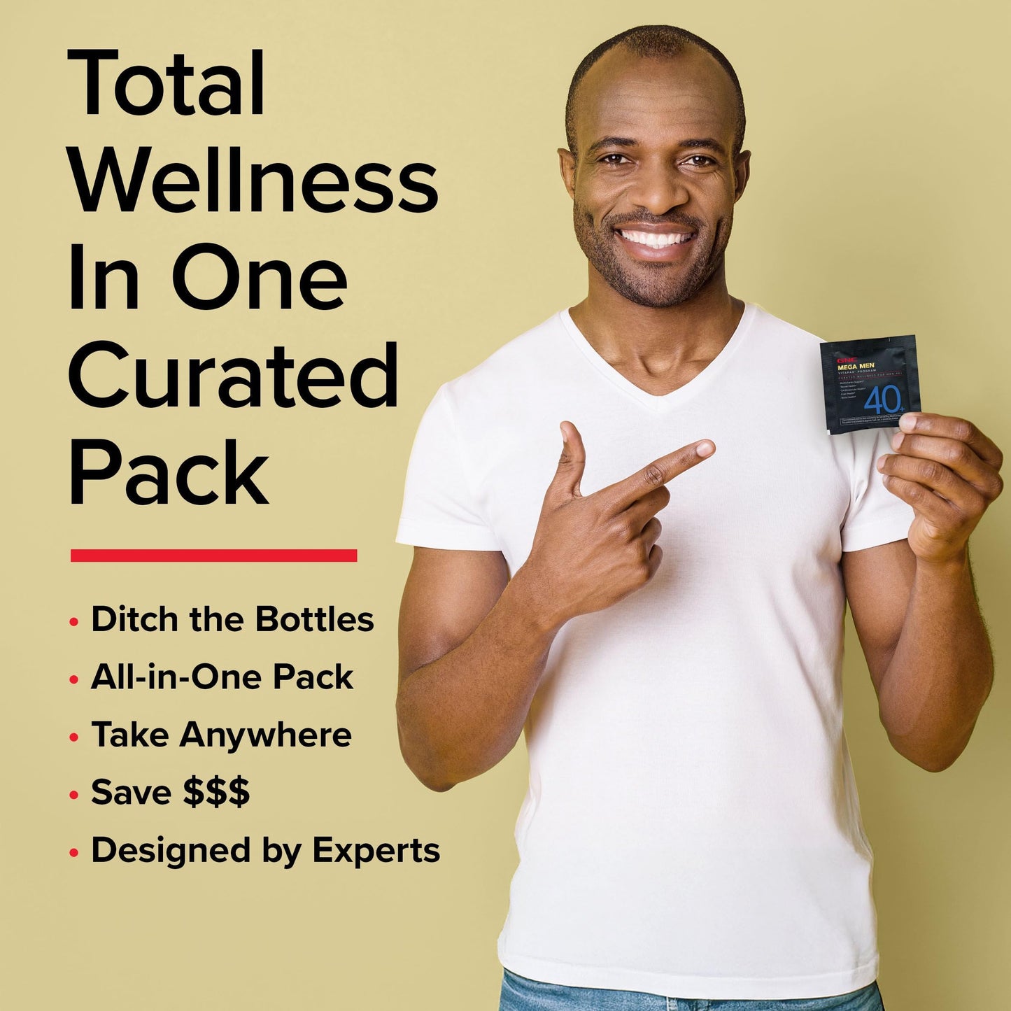 GNC Mega Men 40+ Vitapak for Men Capsule, 30 Count