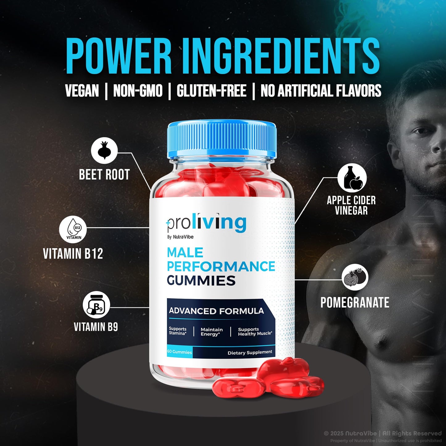 NutraVibe ProLiving Gummies 60 Gummies