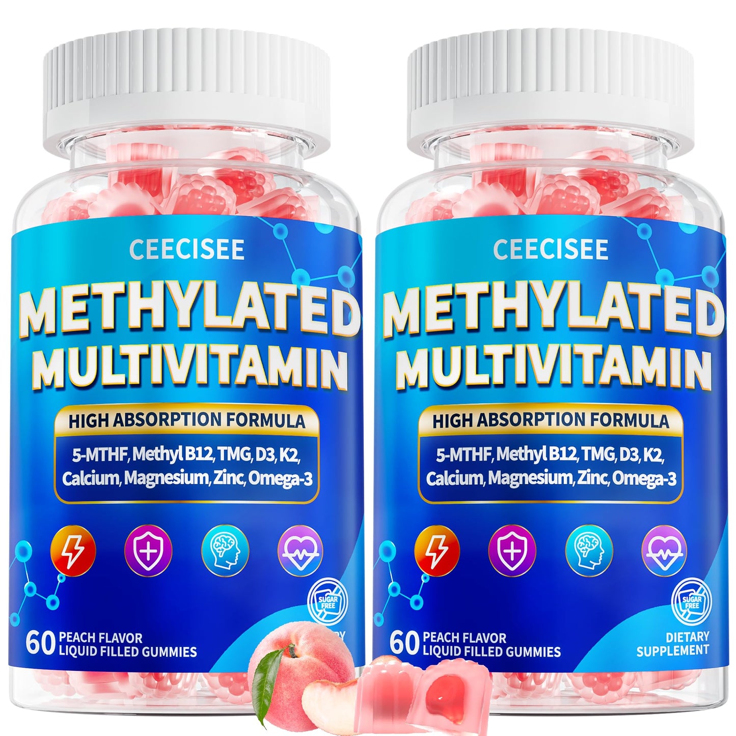 Ceecisee Adults Methylated Multivitamin Gummies 120 Count