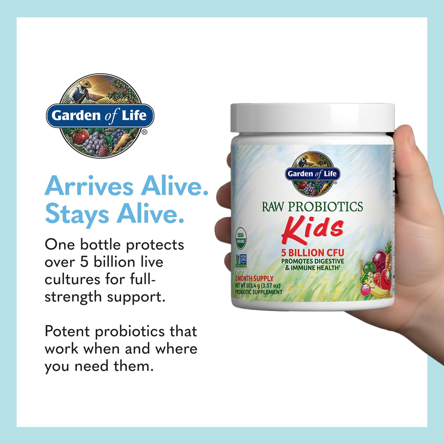 Garden of Life Raw Probiotics Kids Powder 3.4 Ounce