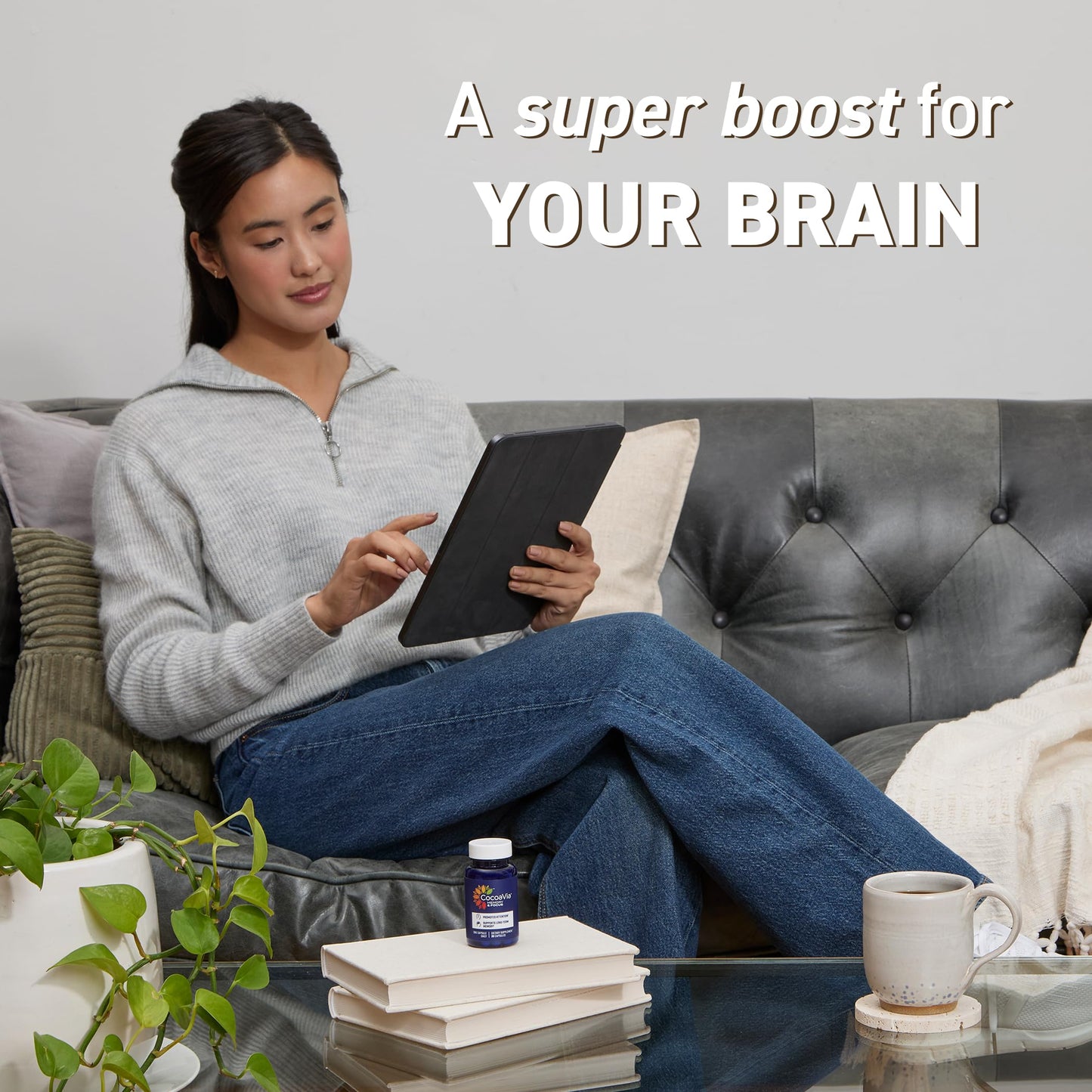CocoaVia Memory & Focus Brain Supplement Capsules, 30 Capsules