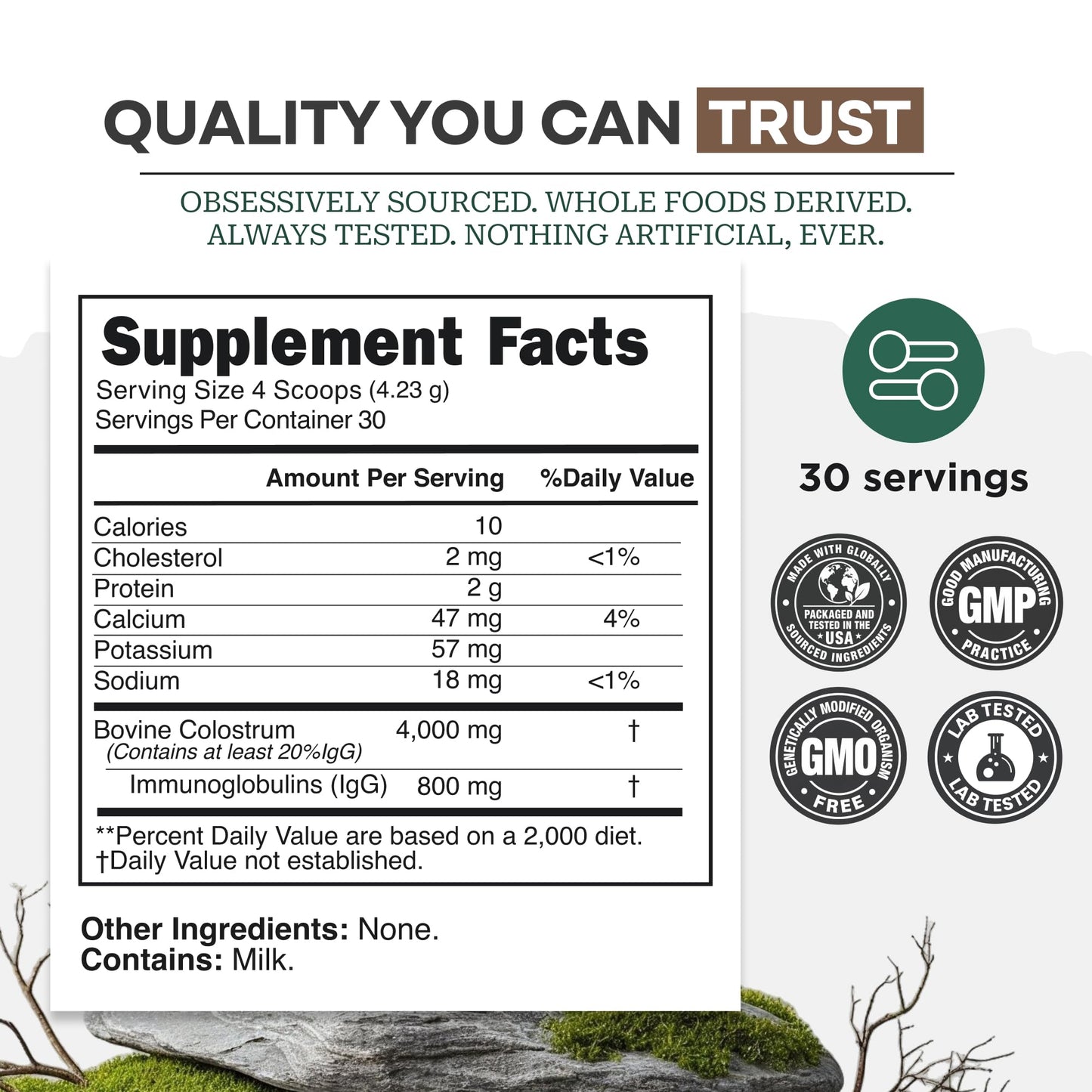 Wild Foods Colostrum Powder Unflavored, 4.23 Ounce (Pack of 1)