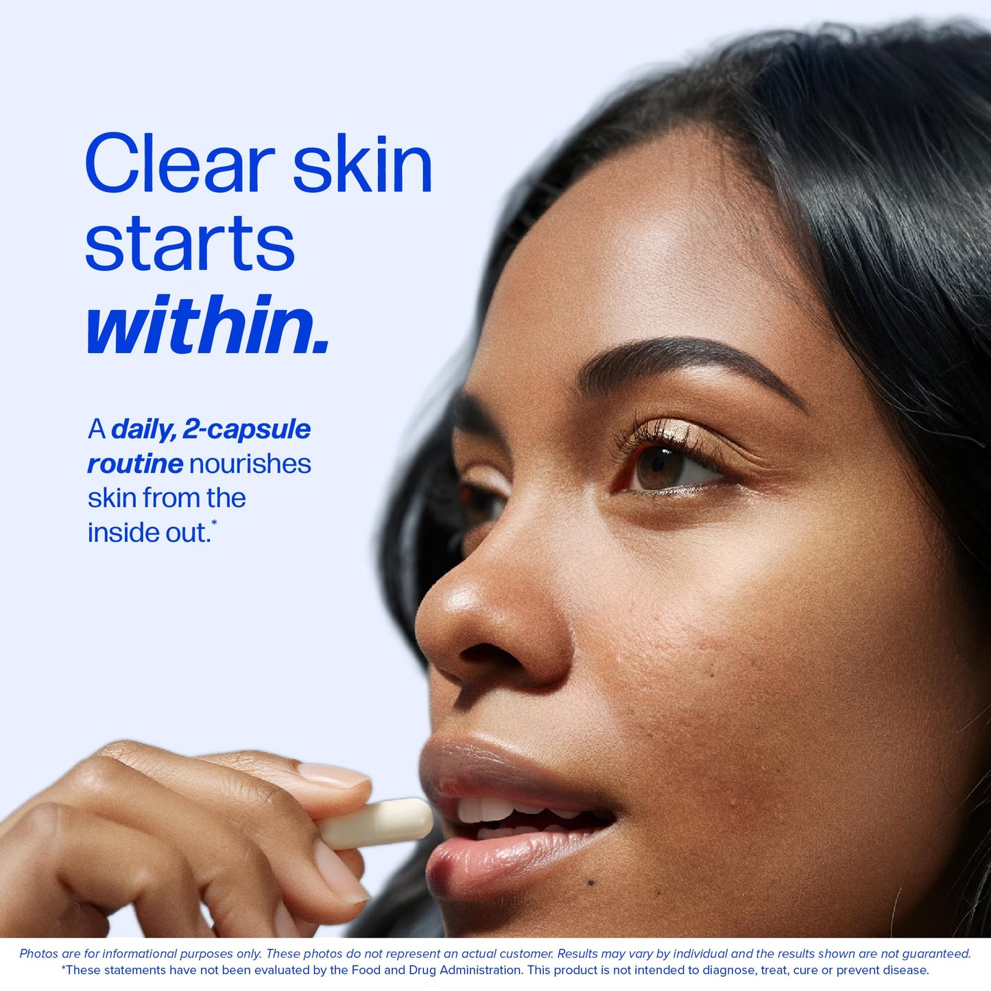 SMNutrition Clear Skin Supplement with Zinc, DIM & Probiotics, 120 Capsules
