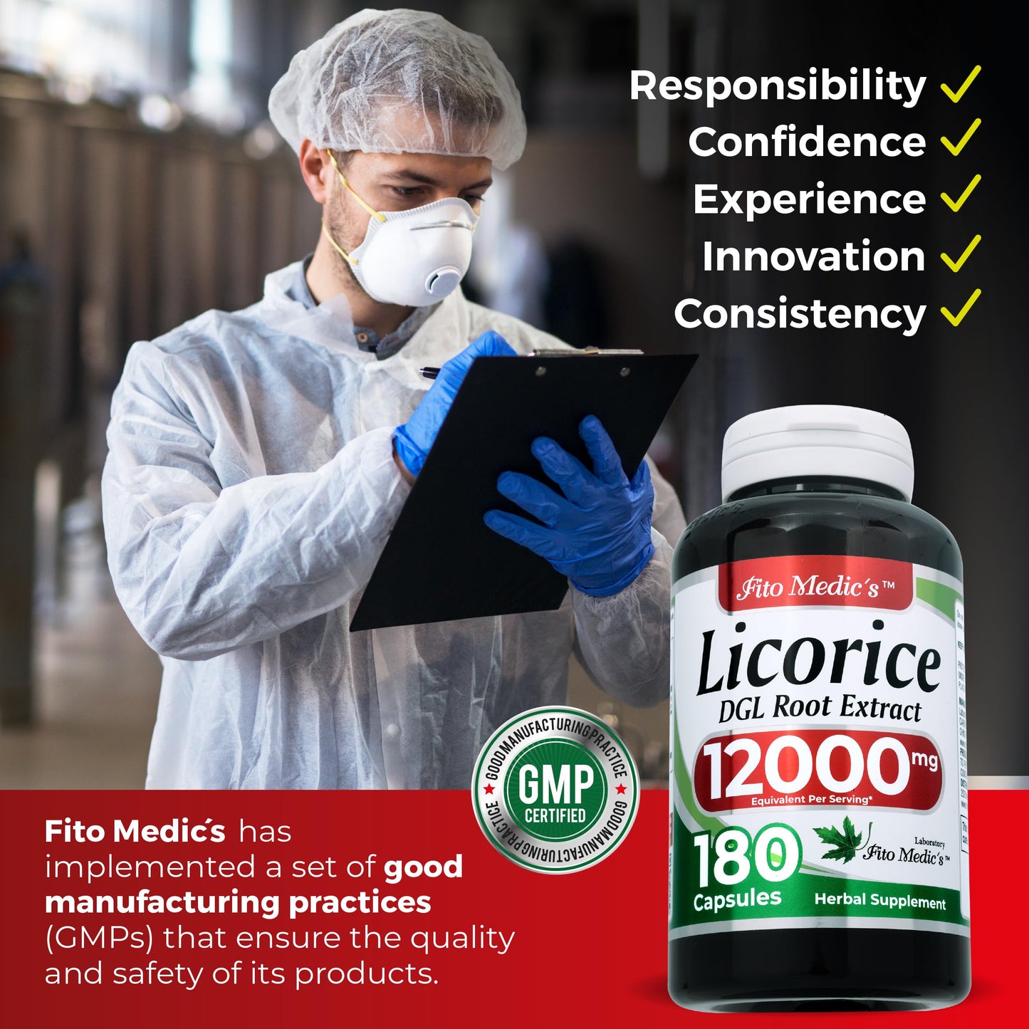 FITO MEDIC'S Licorice Root Capsule, 180 Capsules